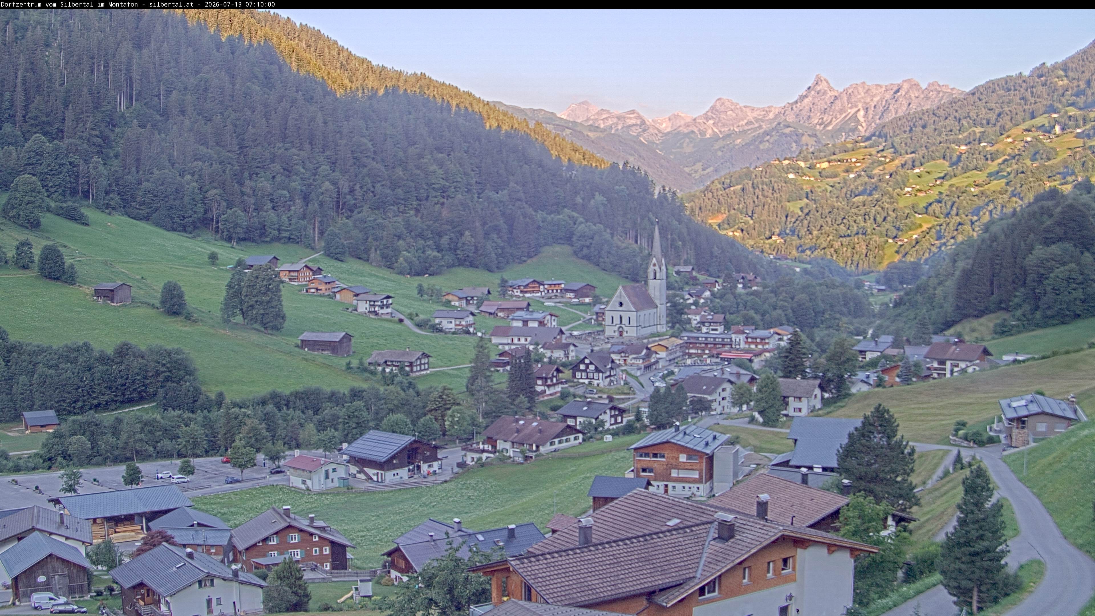 Archiv Foto Webcam Blick auf Silbertal, Vorarlberg