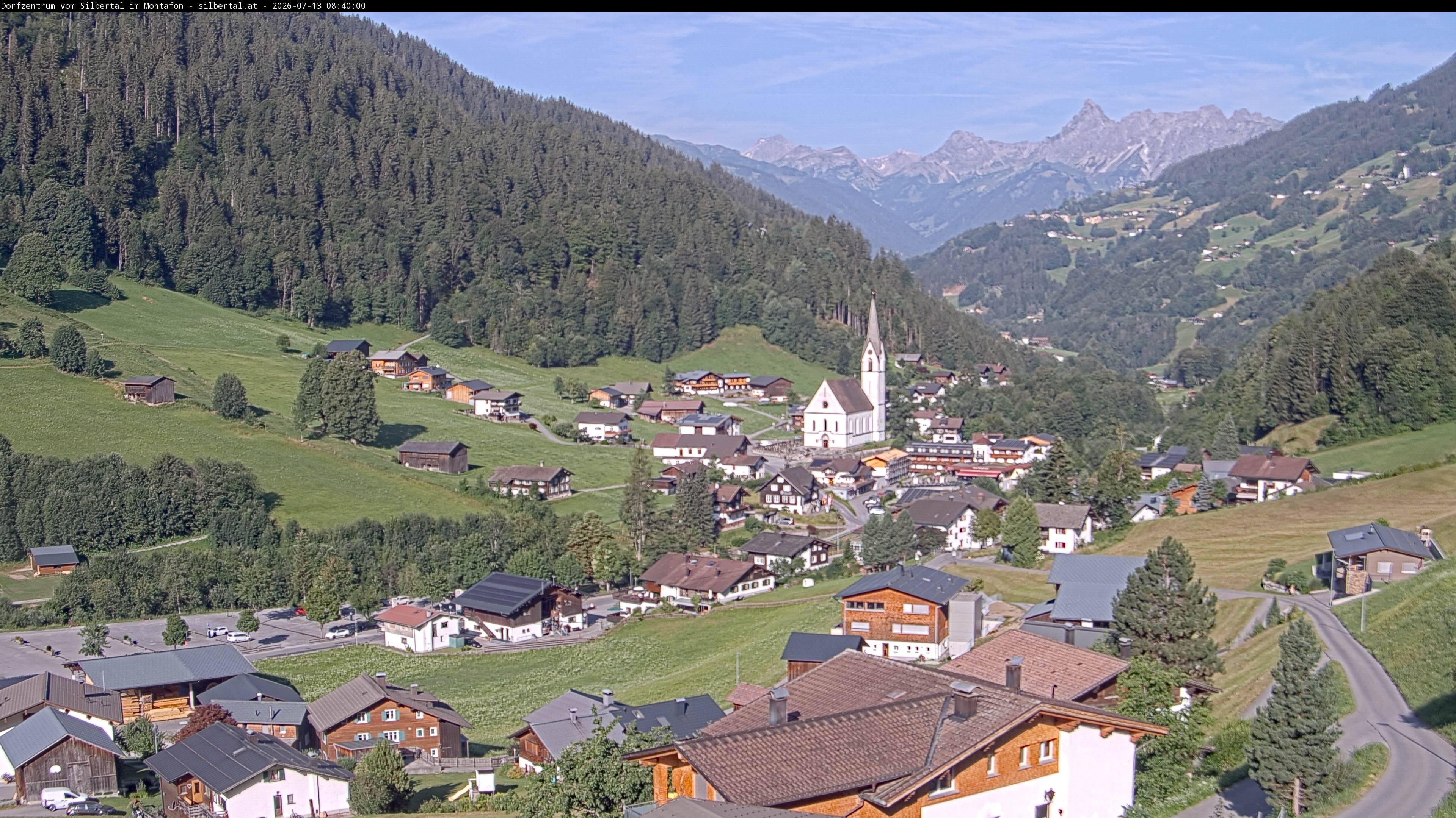 Archiv Foto Webcam Blick auf Silbertal, Vorarlberg