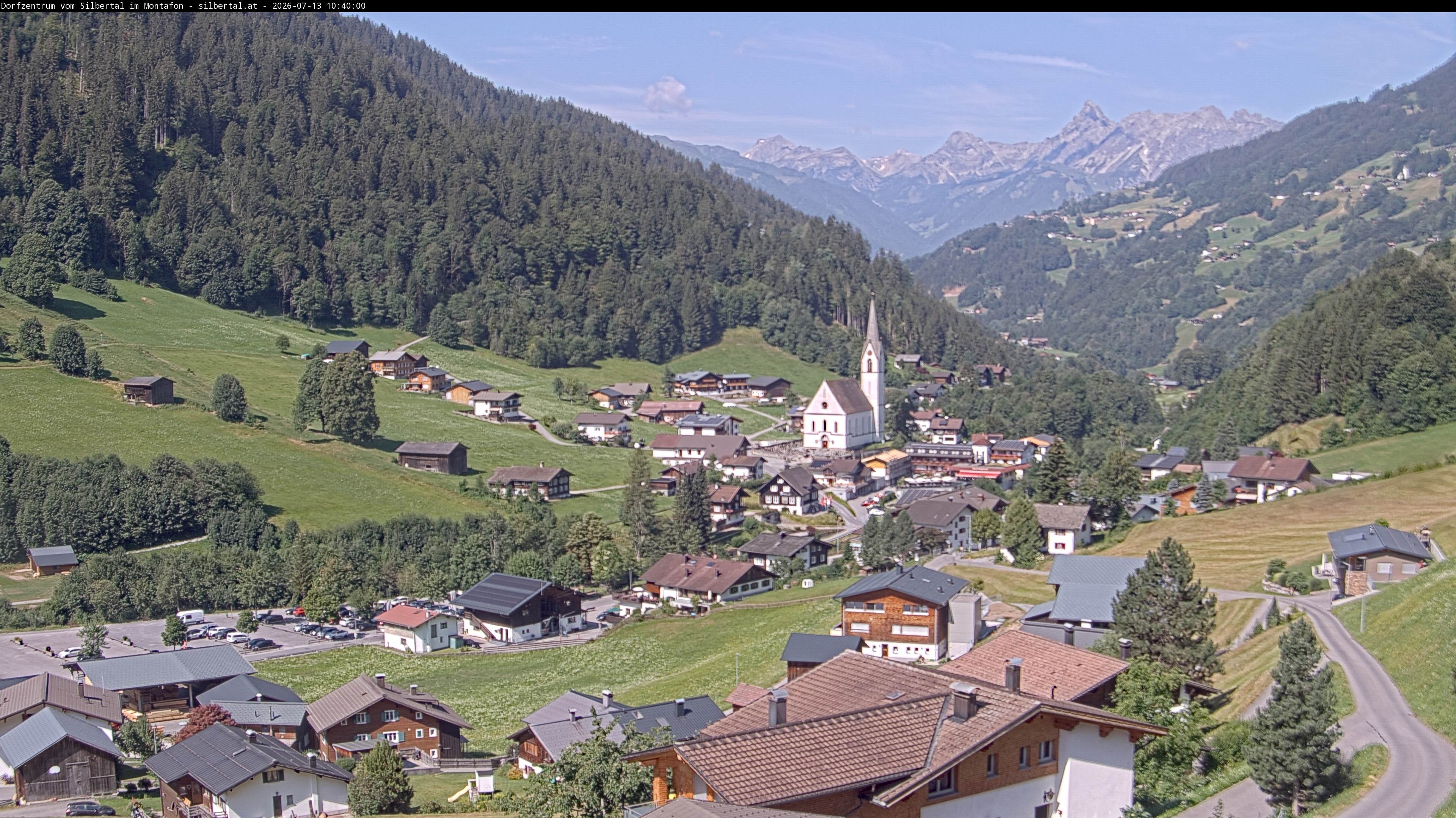 Archiv Foto Webcam Blick auf Silbertal, Vorarlberg