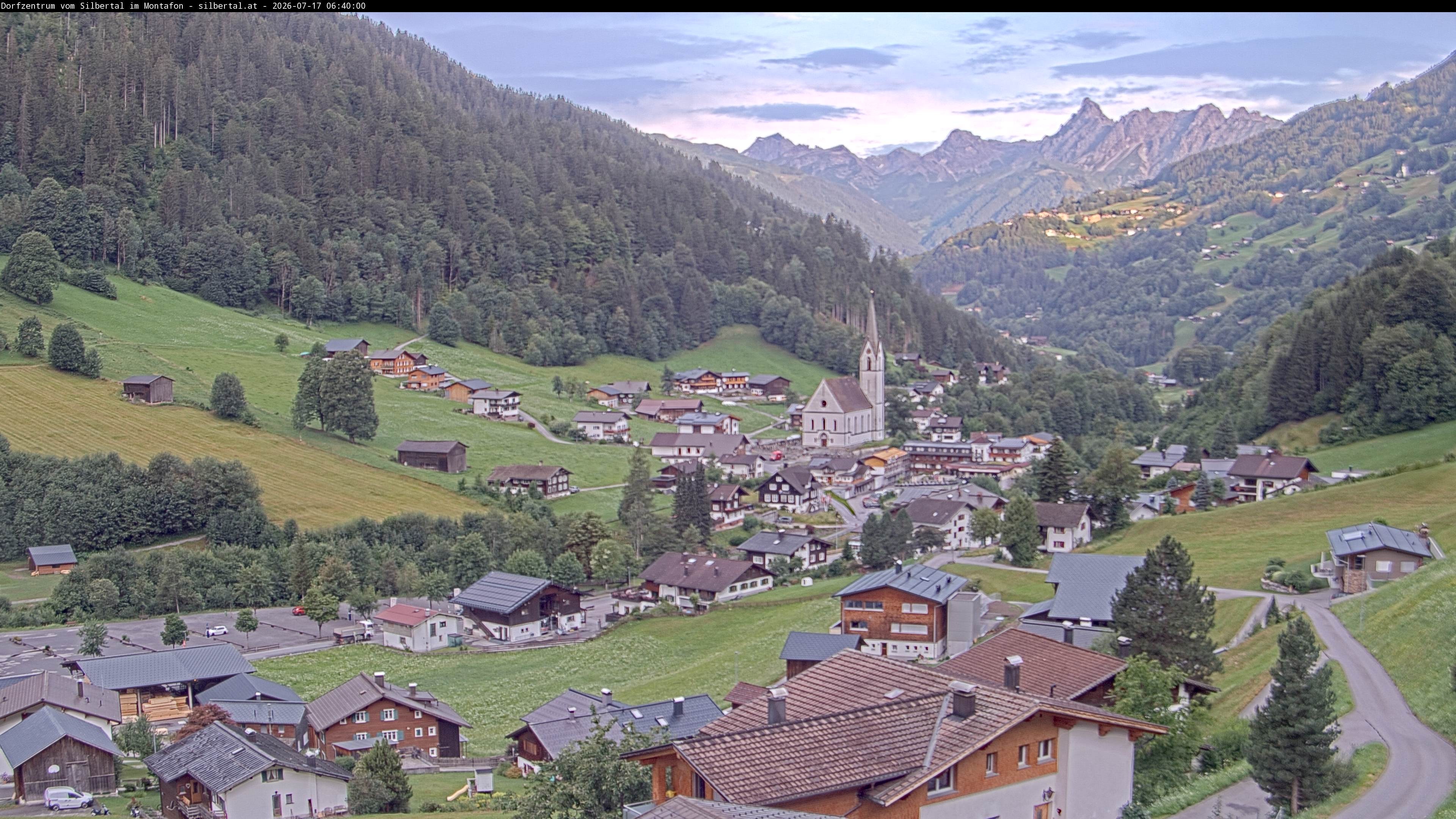 Archiv Foto Webcam Blick auf Silbertal, Vorarlberg
