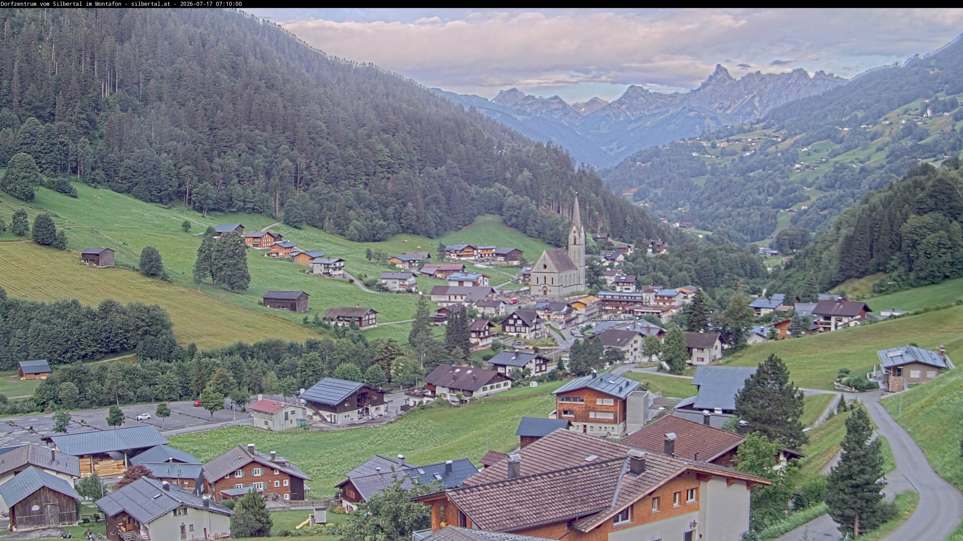 Archiv Foto Webcam Blick auf Silbertal, Vorarlberg