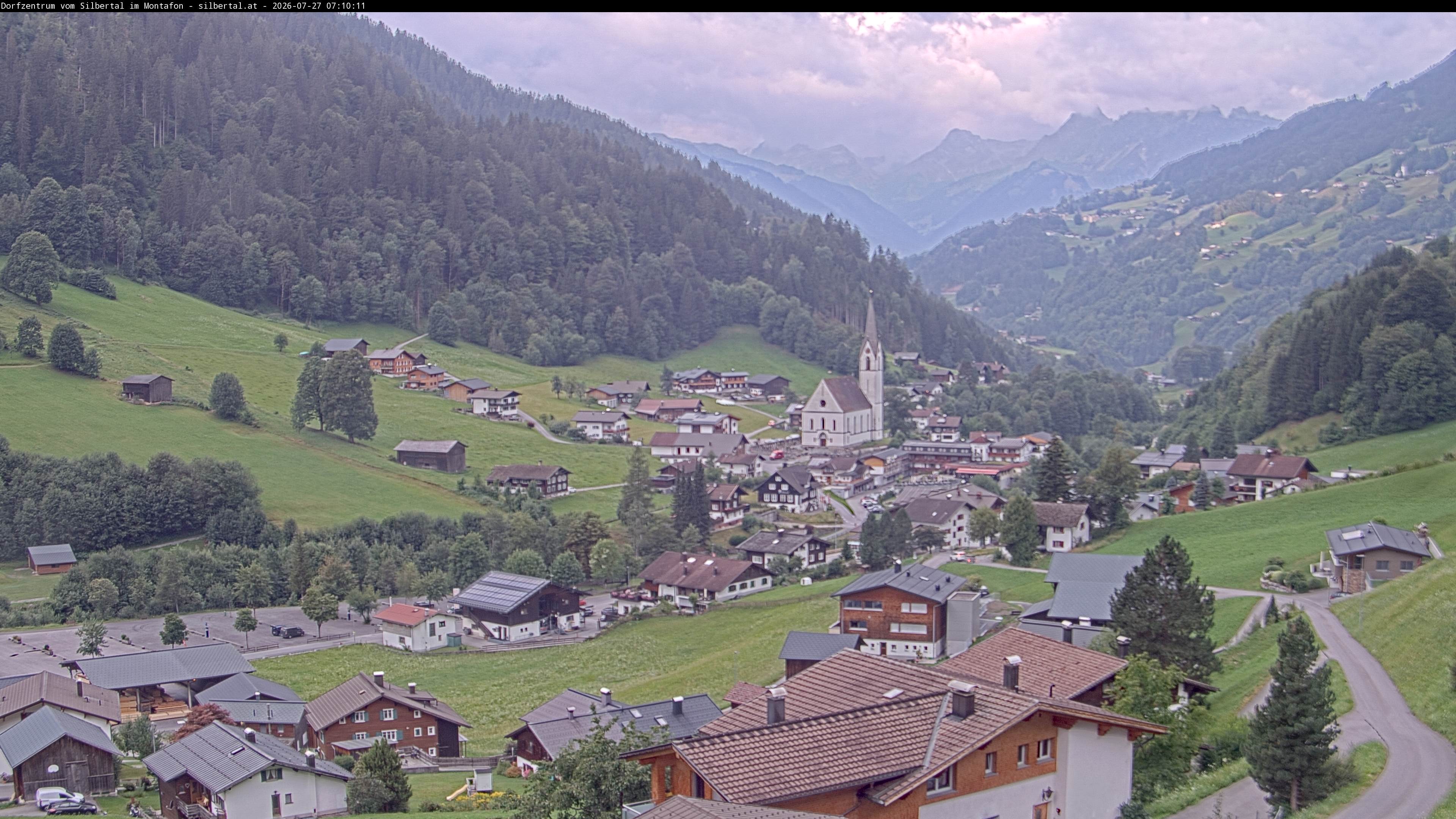 Archiv Foto Webcam Blick auf Silbertal, Vorarlberg