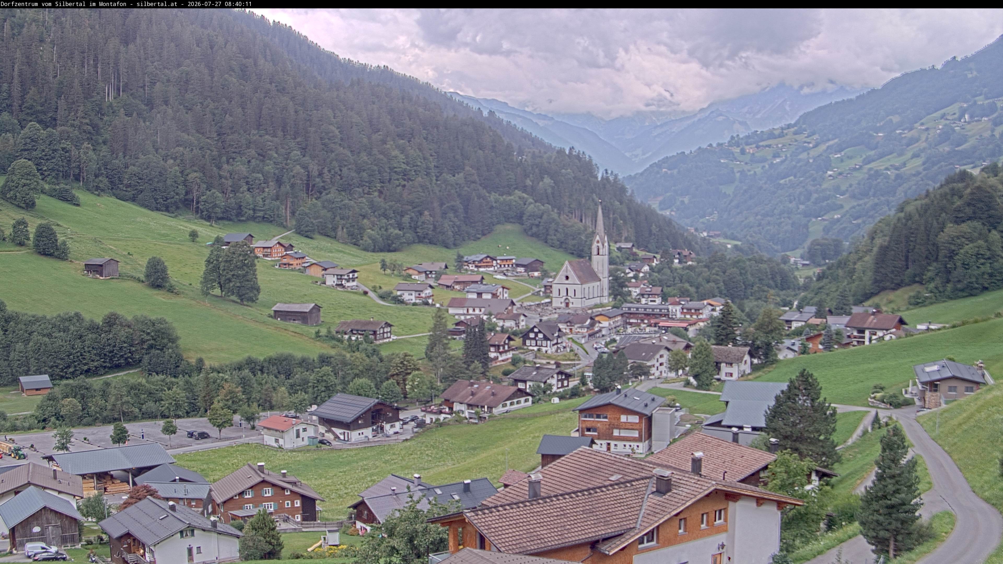 Archiv Foto Webcam Blick auf Silbertal, Vorarlberg