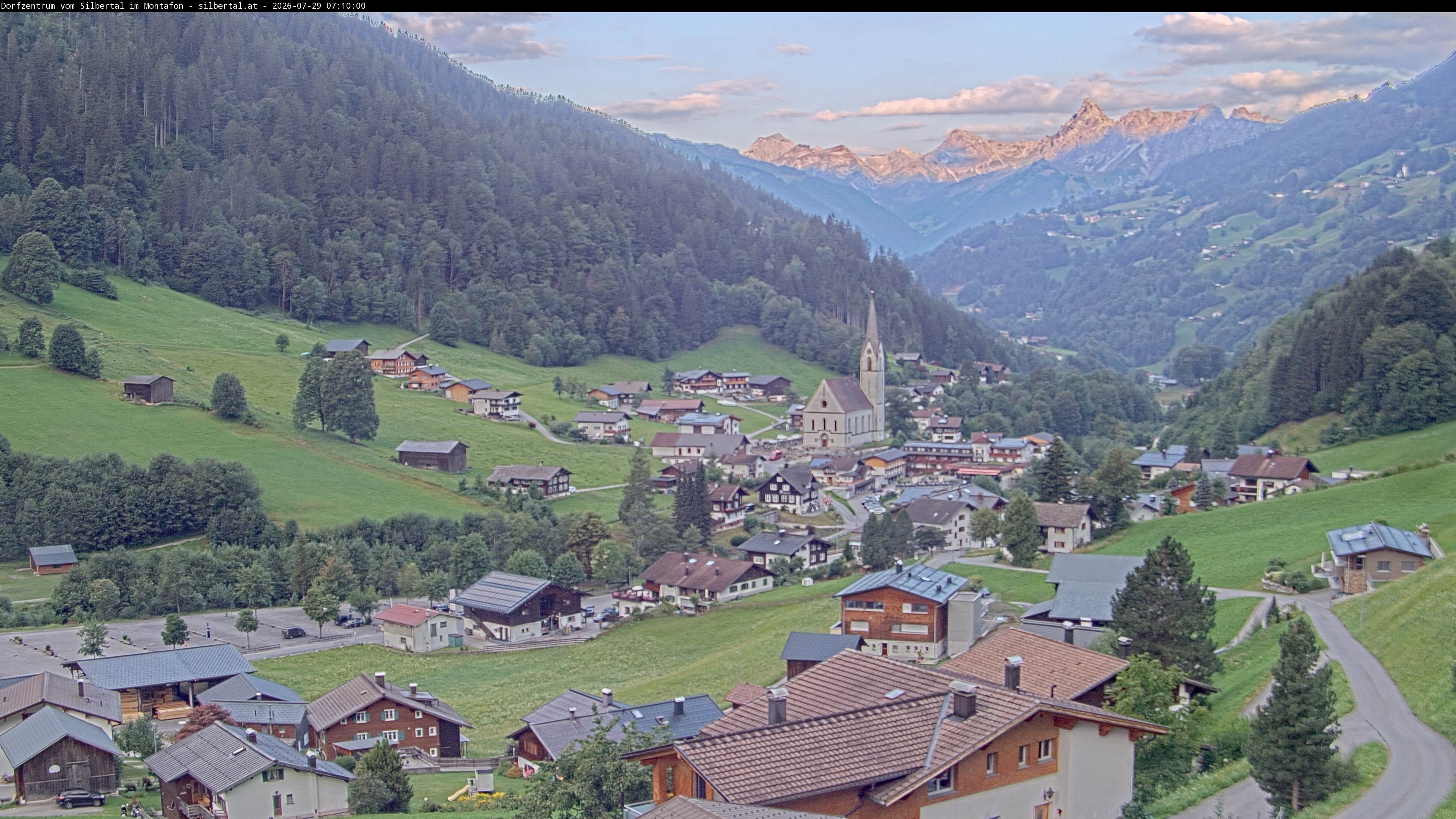 Archiv Foto Webcam Blick auf Silbertal, Vorarlberg