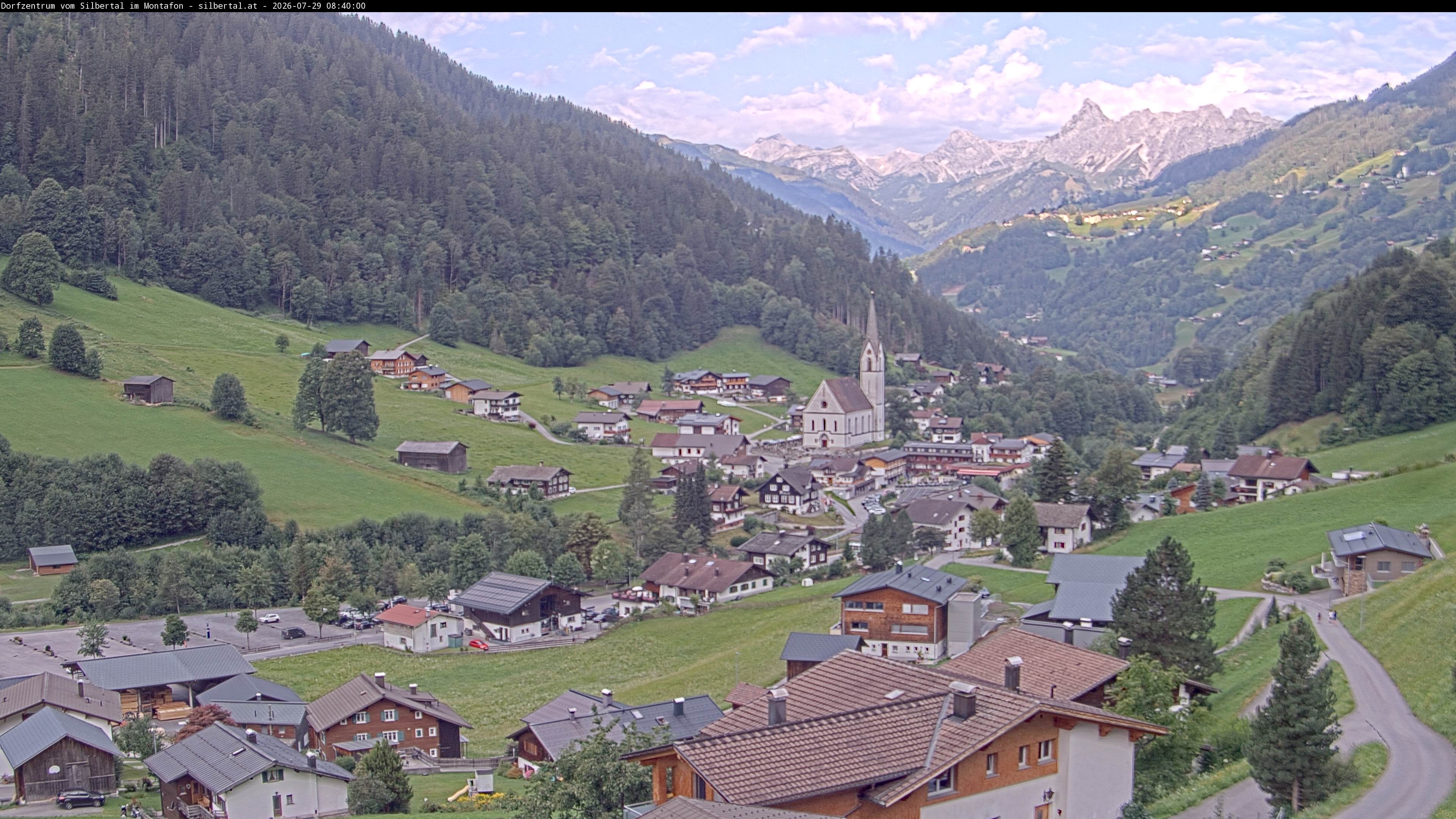 Archiv Foto Webcam Blick auf Silbertal, Vorarlberg