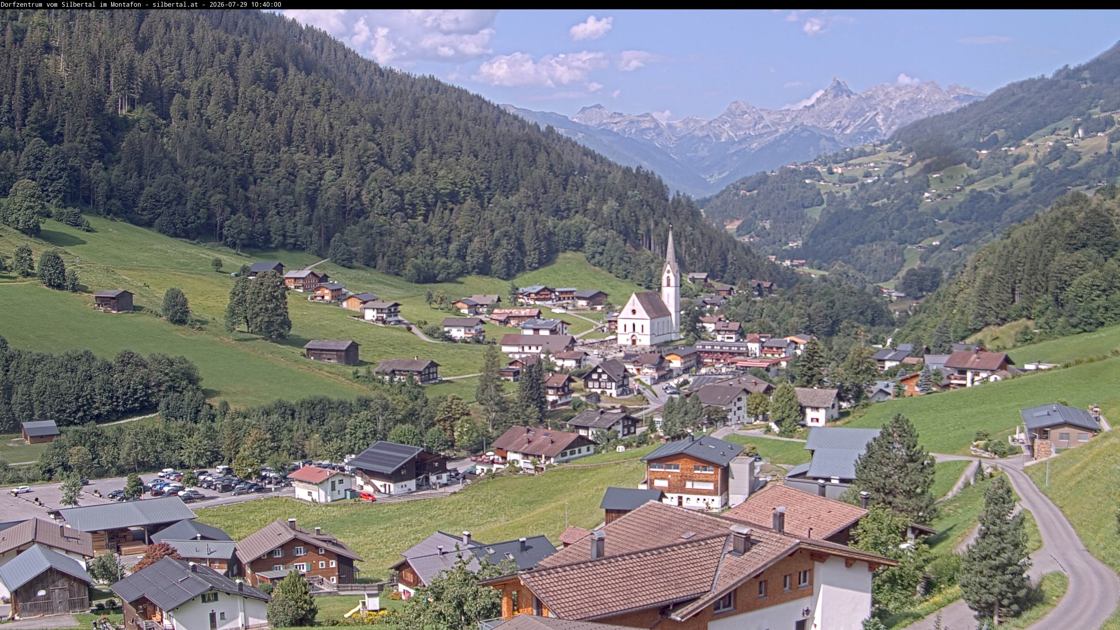 Archiv Foto Webcam Blick auf Silbertal, Vorarlberg