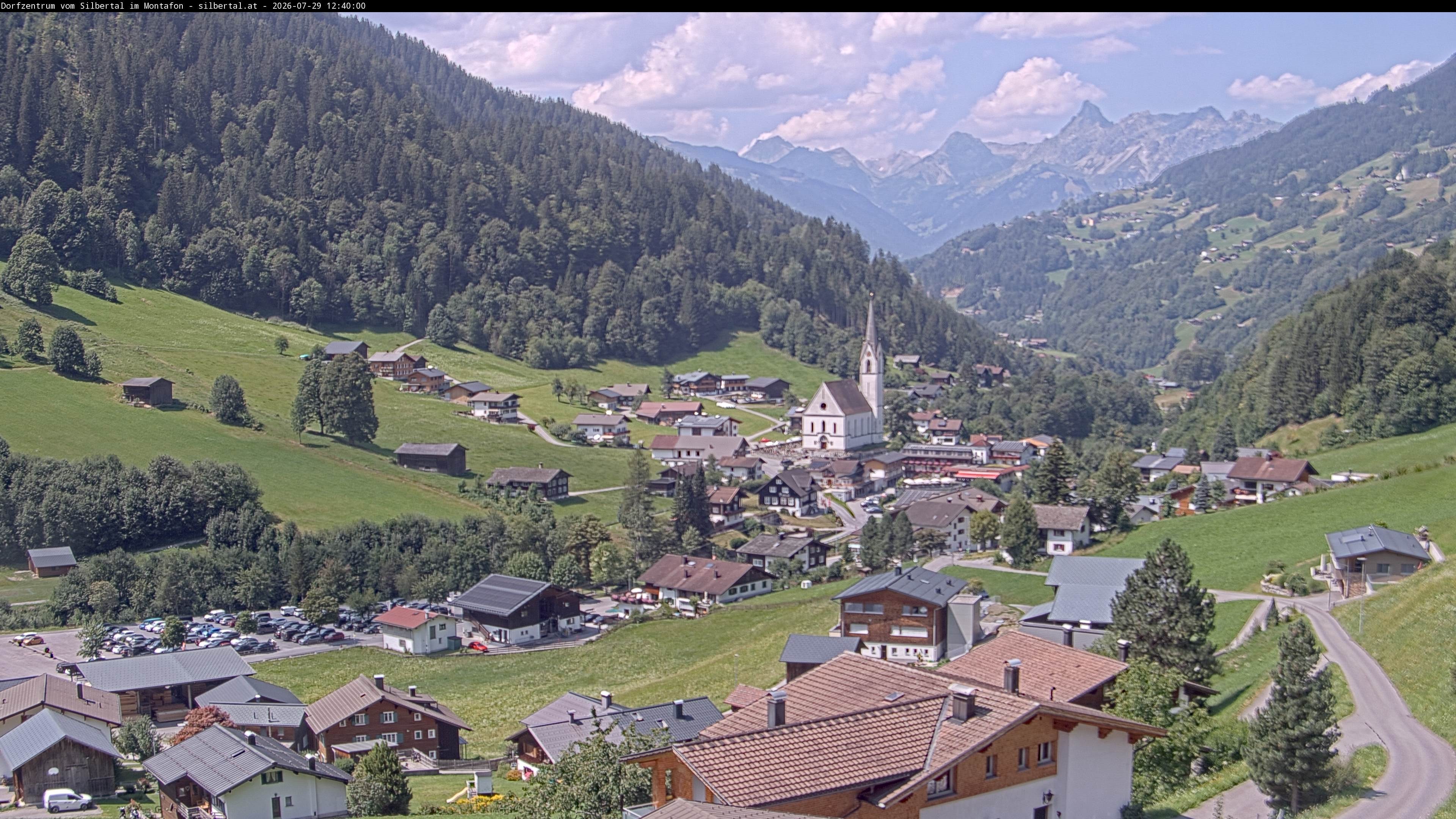 Archiv Foto Webcam Blick auf Silbertal, Vorarlberg
