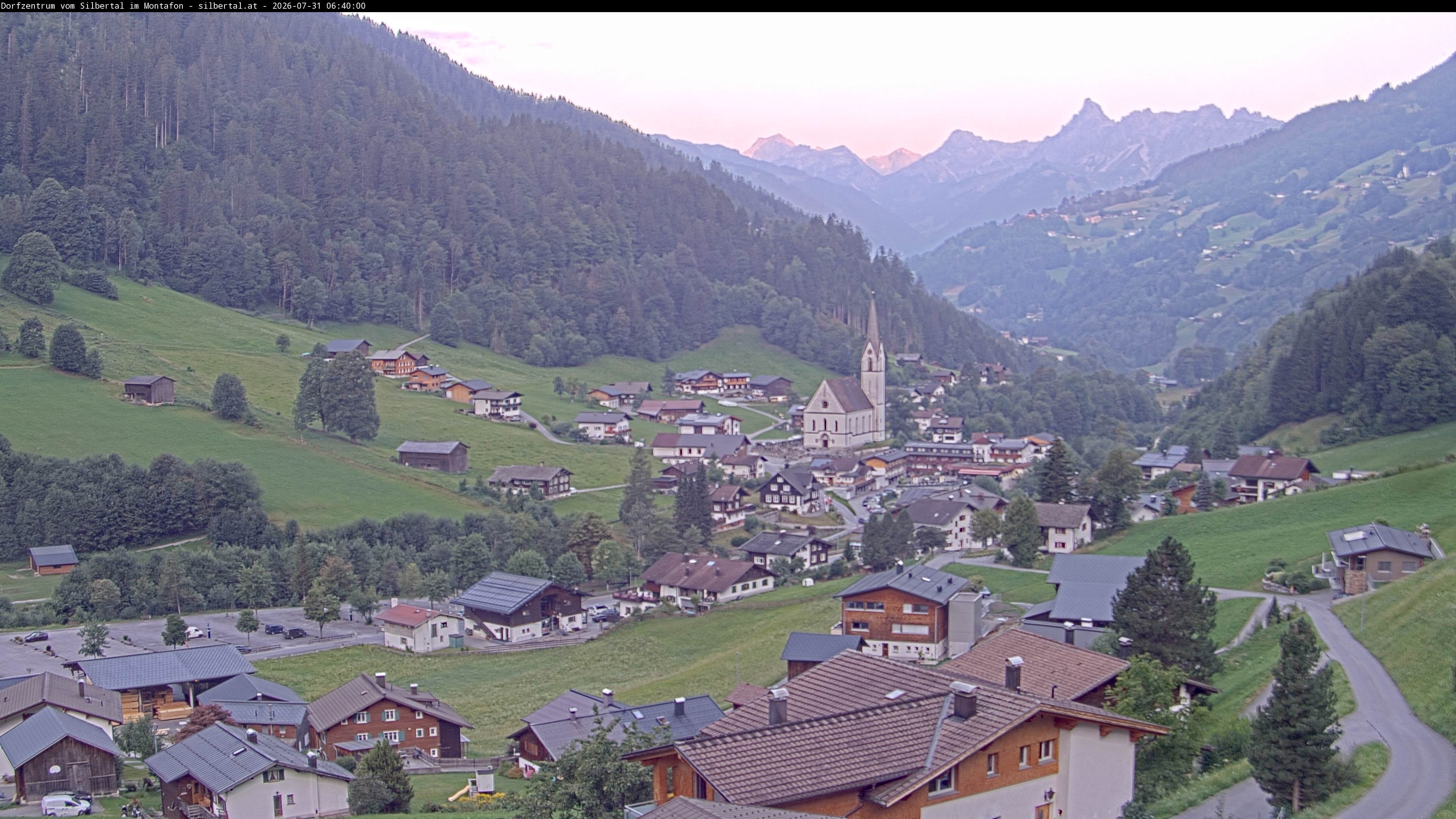 Archiv Foto Webcam Blick auf Silbertal, Vorarlberg