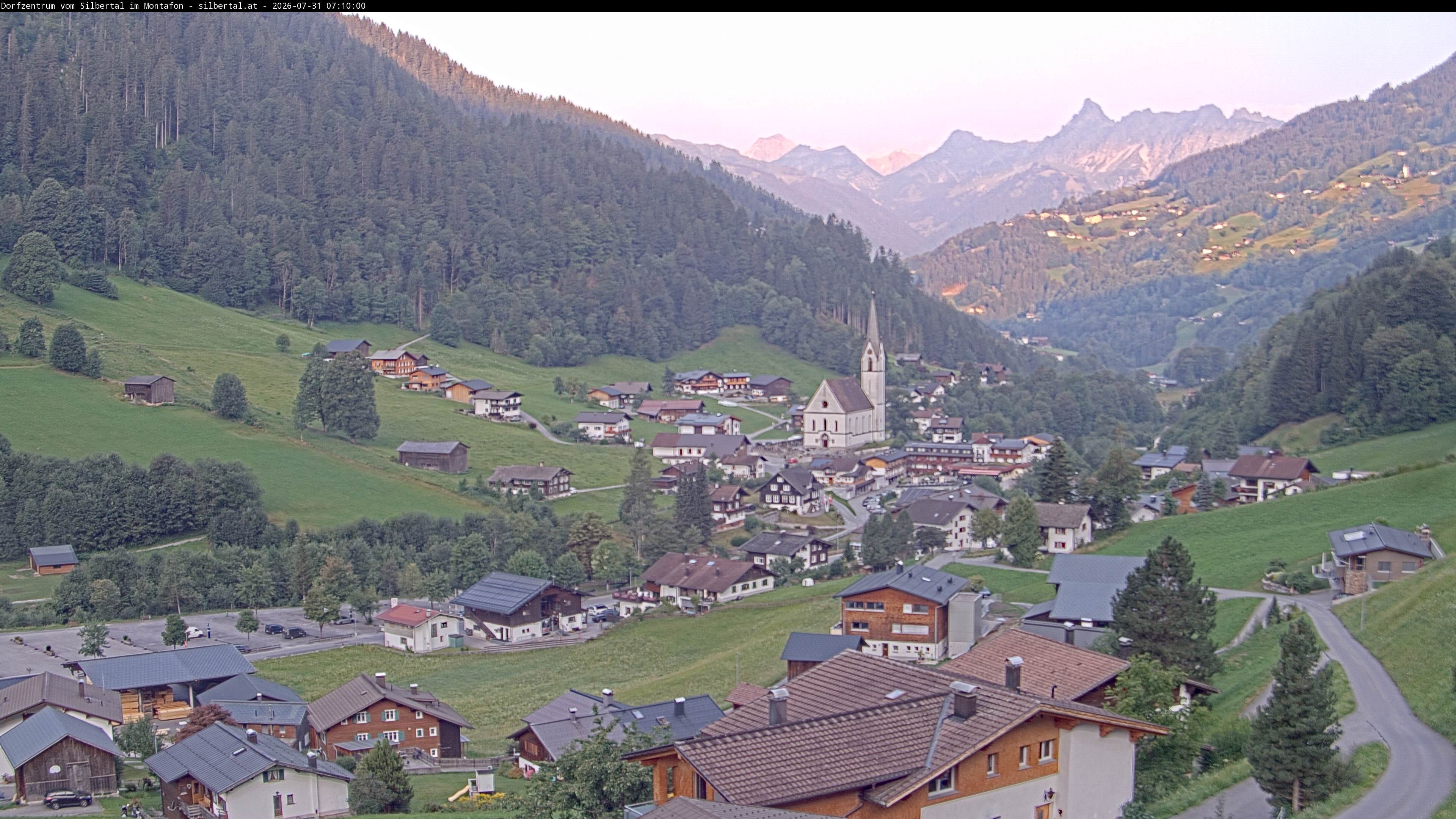 Archiv Foto Webcam Blick auf Silbertal, Vorarlberg