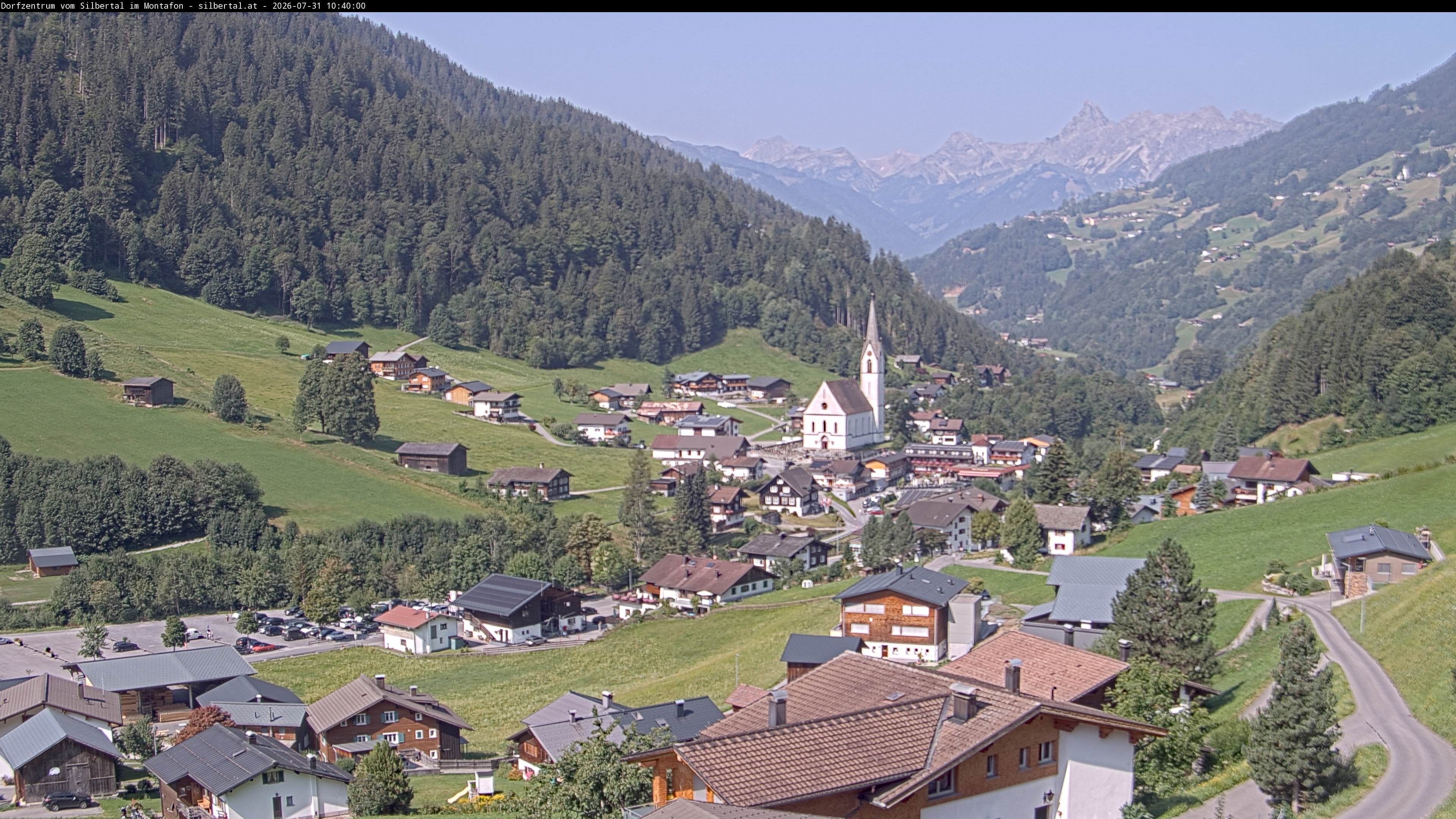 Archiv Foto Webcam Blick auf Silbertal, Vorarlberg