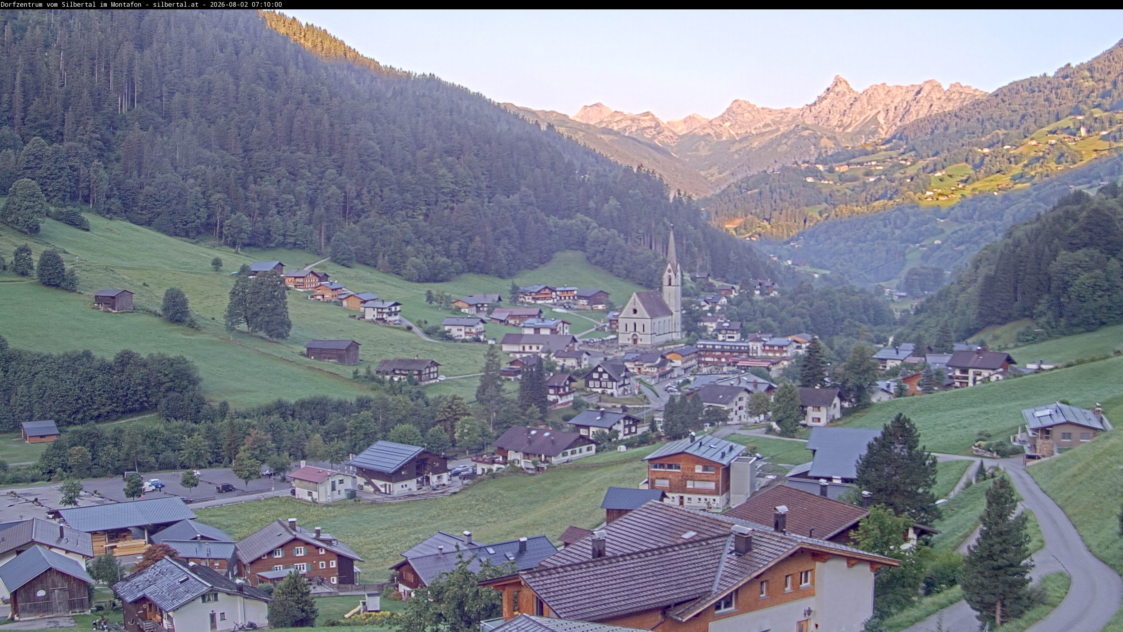 Archiv Foto Webcam Blick auf Silbertal, Vorarlberg
