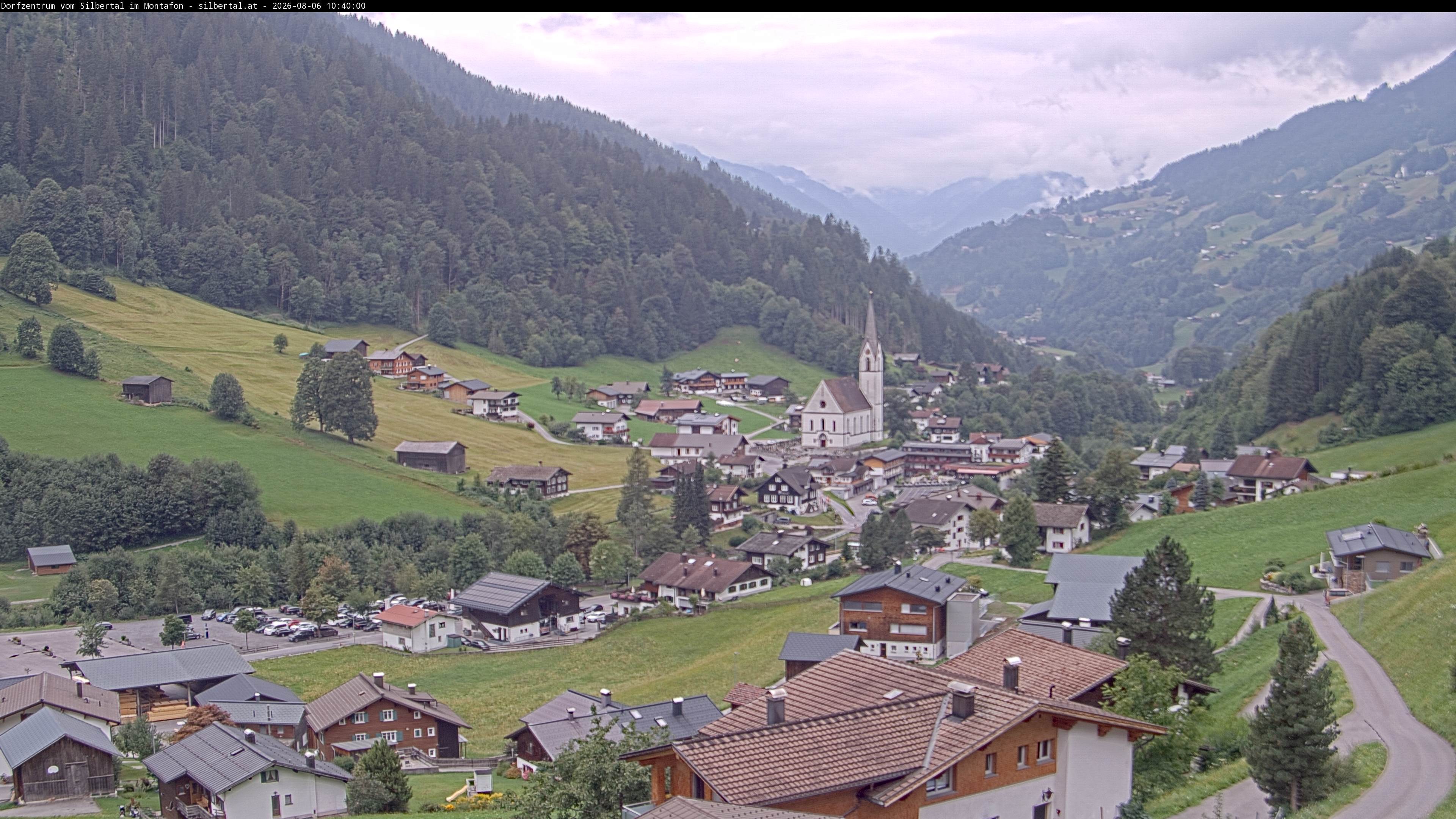 Archiv Foto Webcam Blick auf Silbertal, Vorarlberg