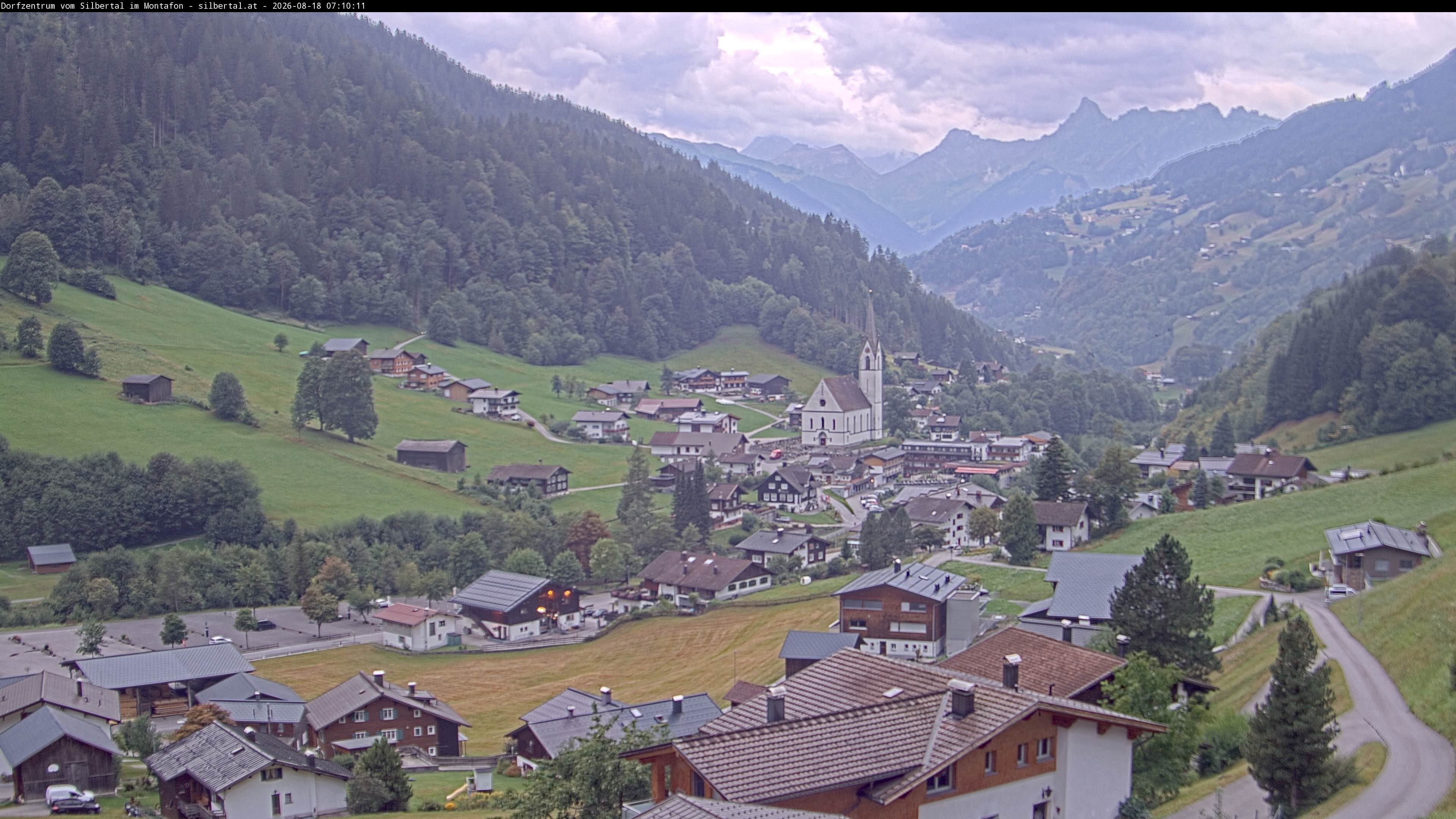 Archiv Foto Webcam Blick auf Silbertal, Vorarlberg