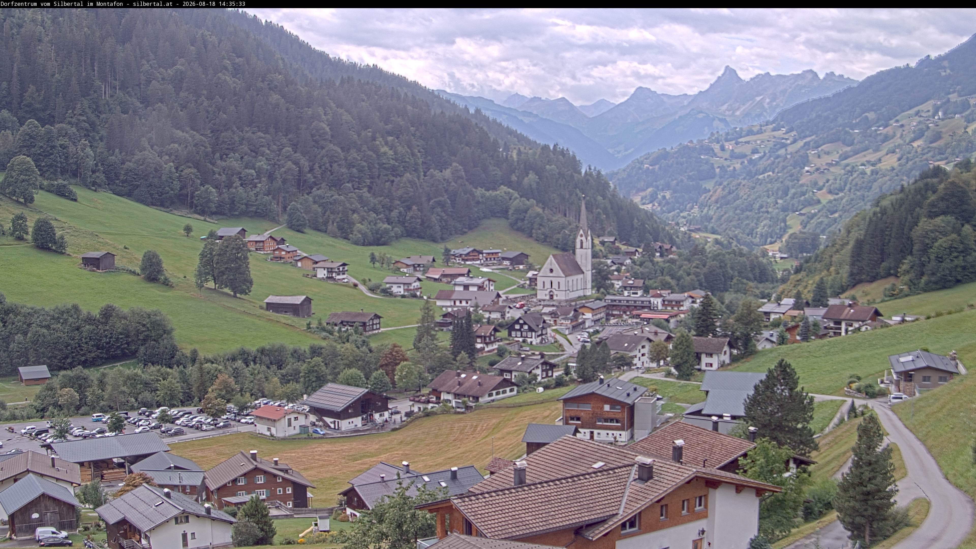 Archiv Foto Webcam Blick auf Silbertal, Vorarlberg