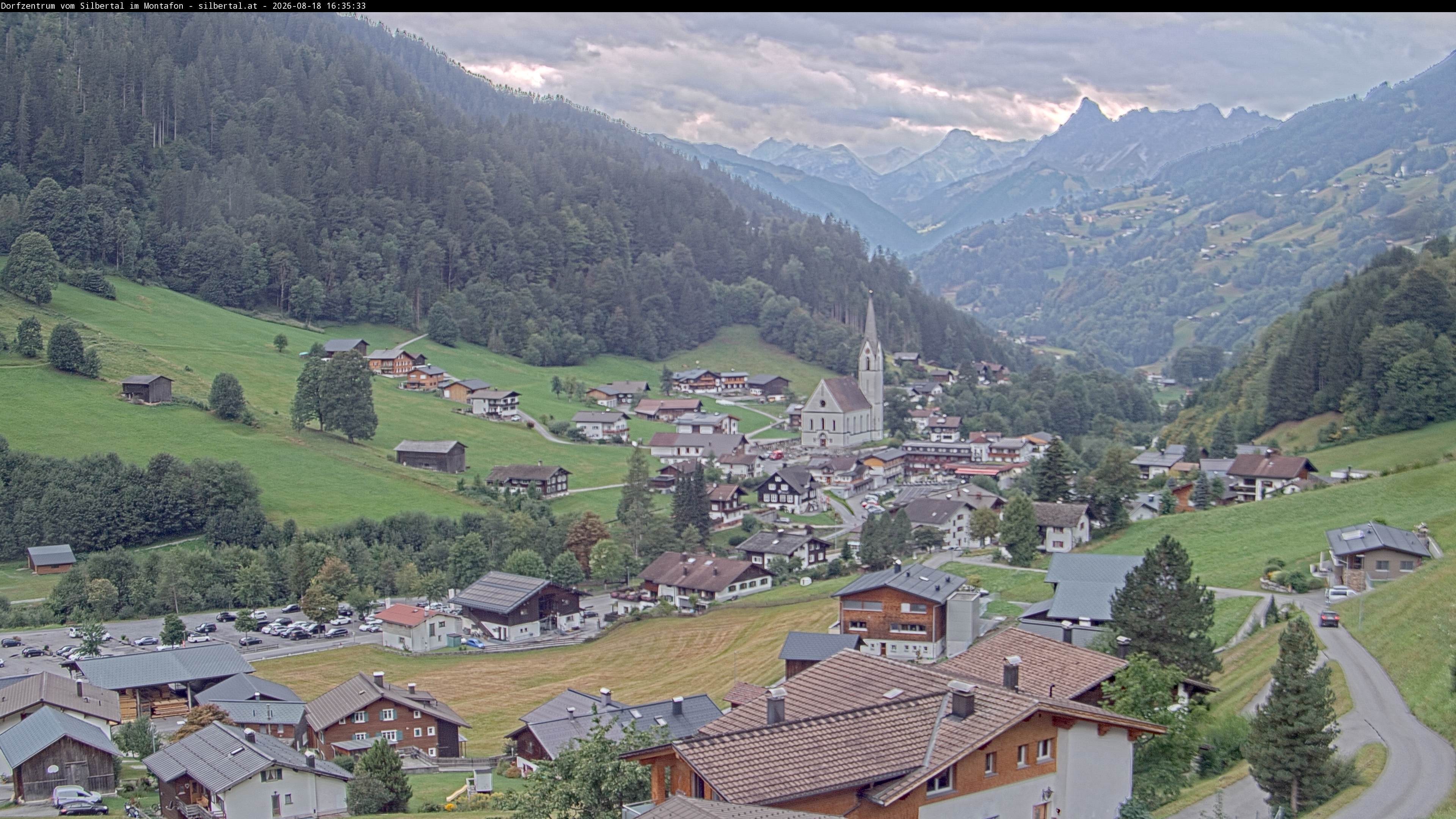 Archiv Foto Webcam Blick auf Silbertal, Vorarlberg