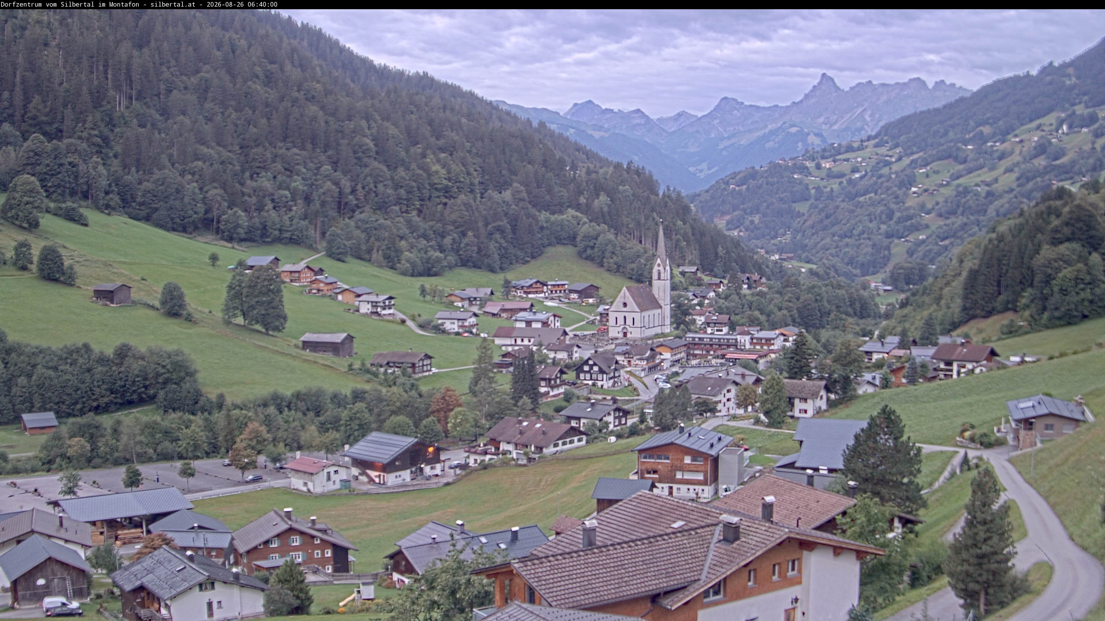 Archiv Foto Webcam Blick auf Silbertal, Vorarlberg