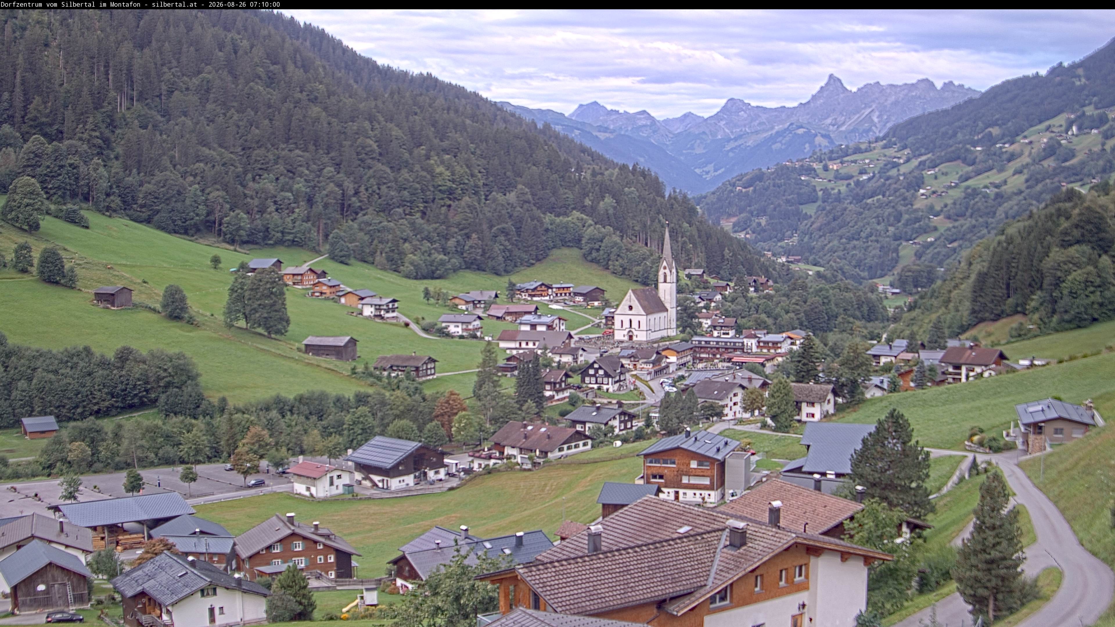 Archiv Foto Webcam Blick auf Silbertal, Vorarlberg