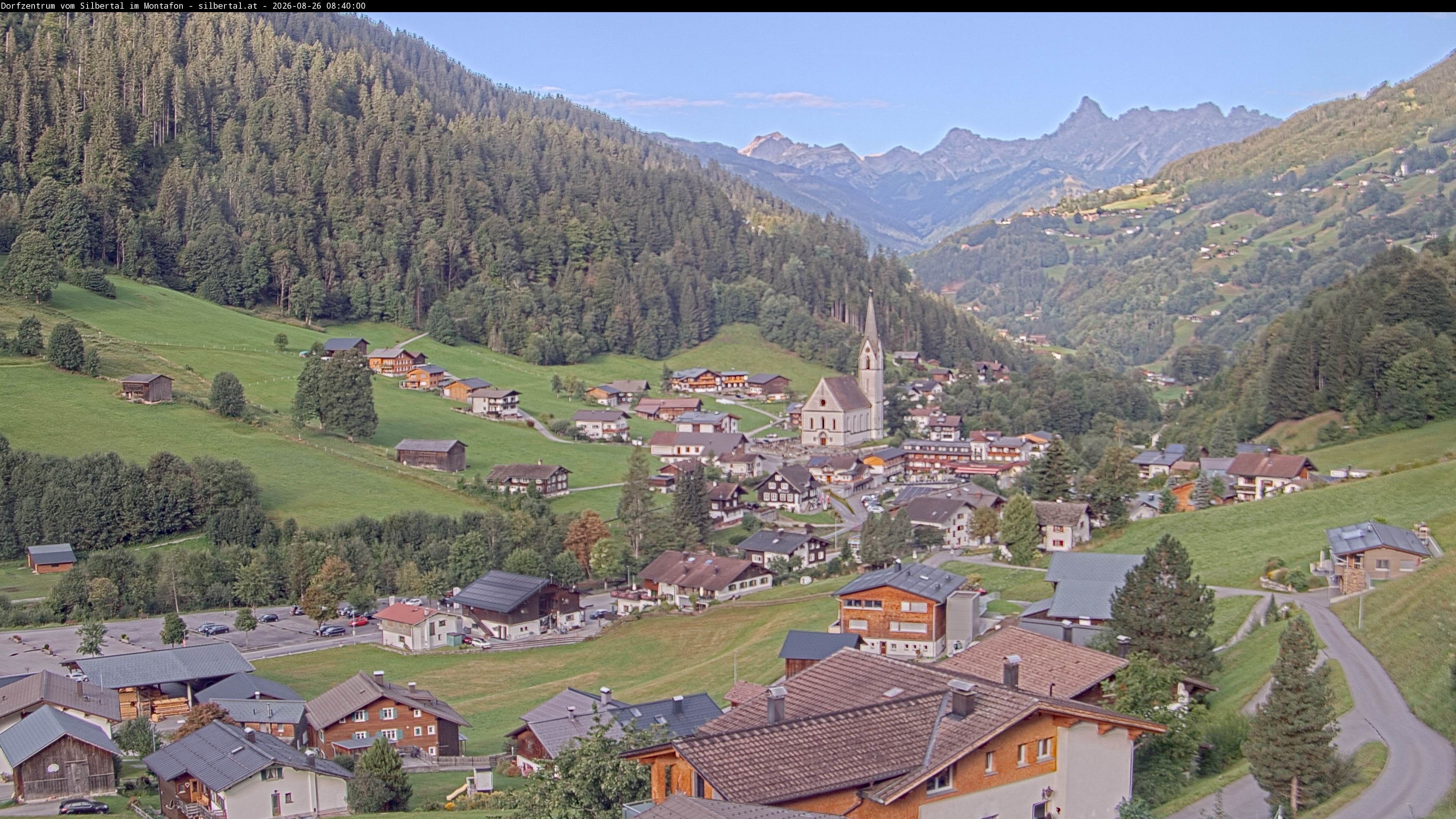 Archiv Foto Webcam Blick auf Silbertal, Vorarlberg