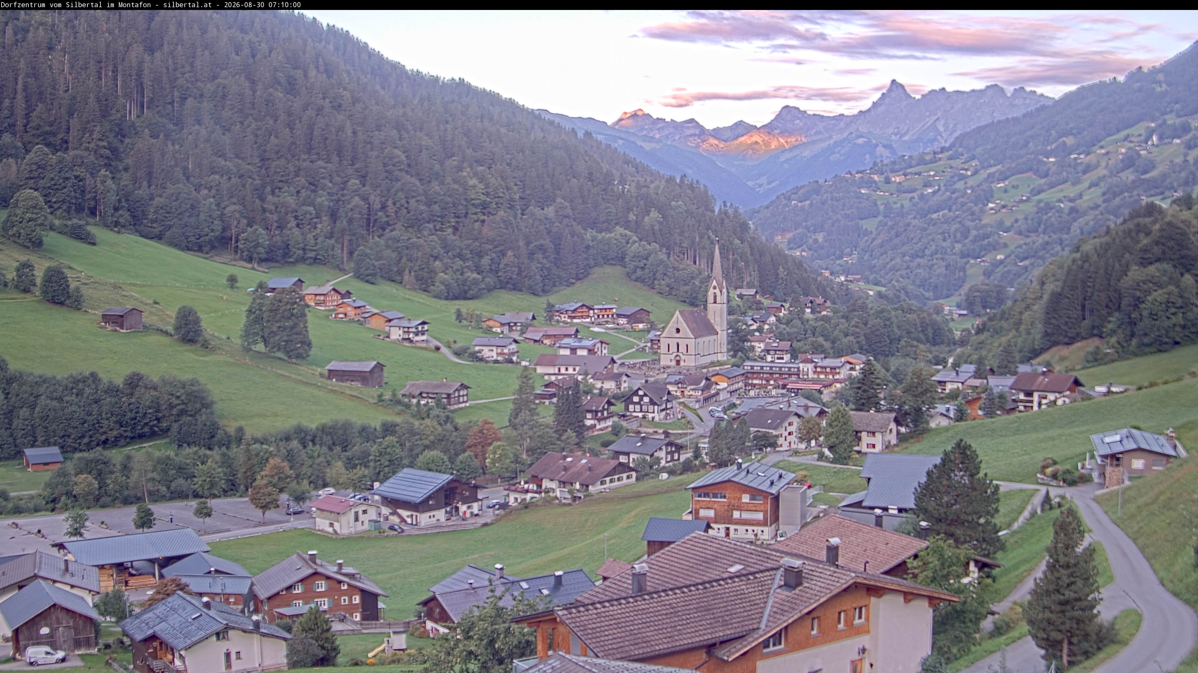 Archiv Foto Webcam Blick auf Silbertal, Vorarlberg