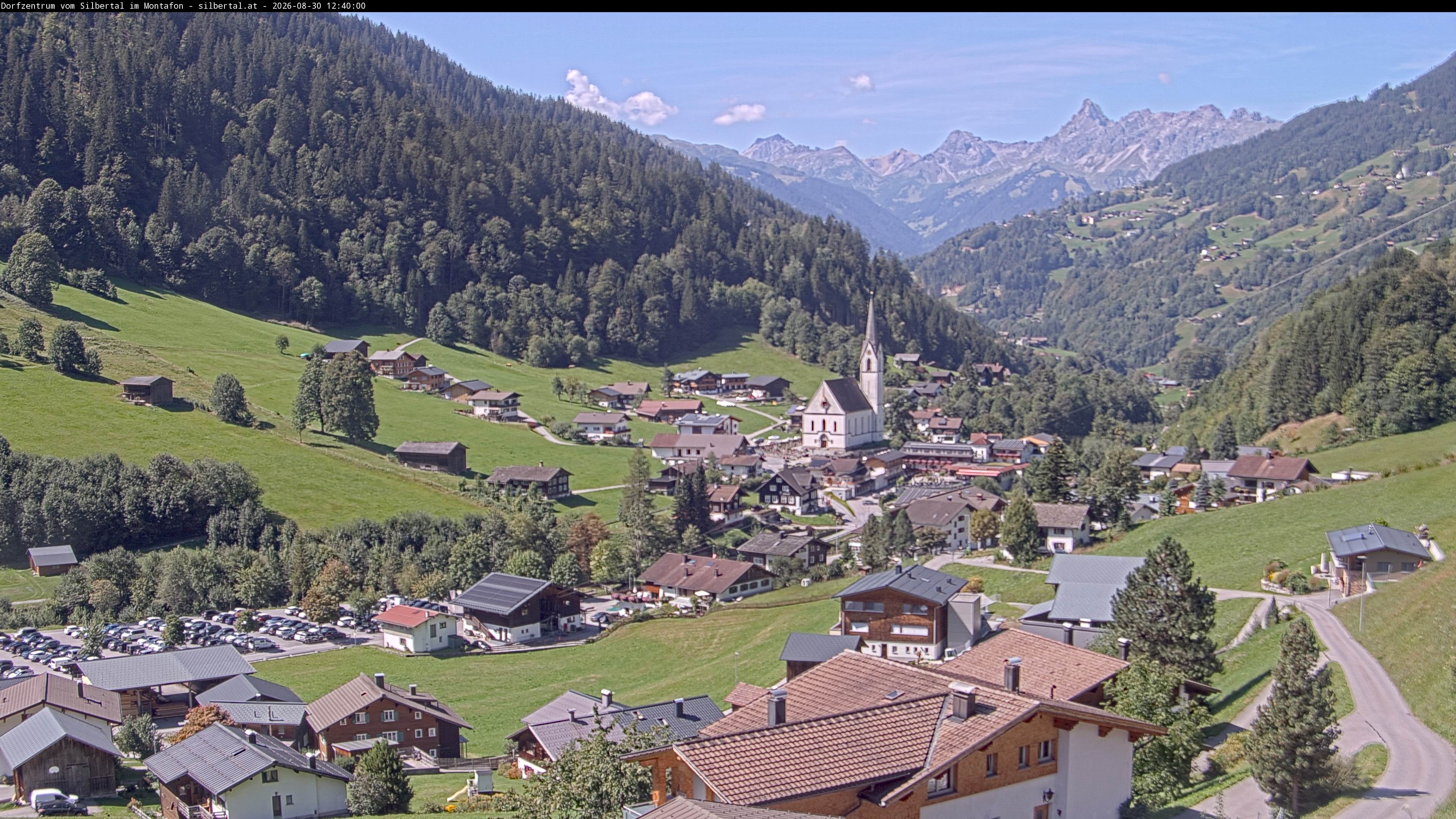 Archiv Foto Webcam Blick auf Silbertal, Vorarlberg