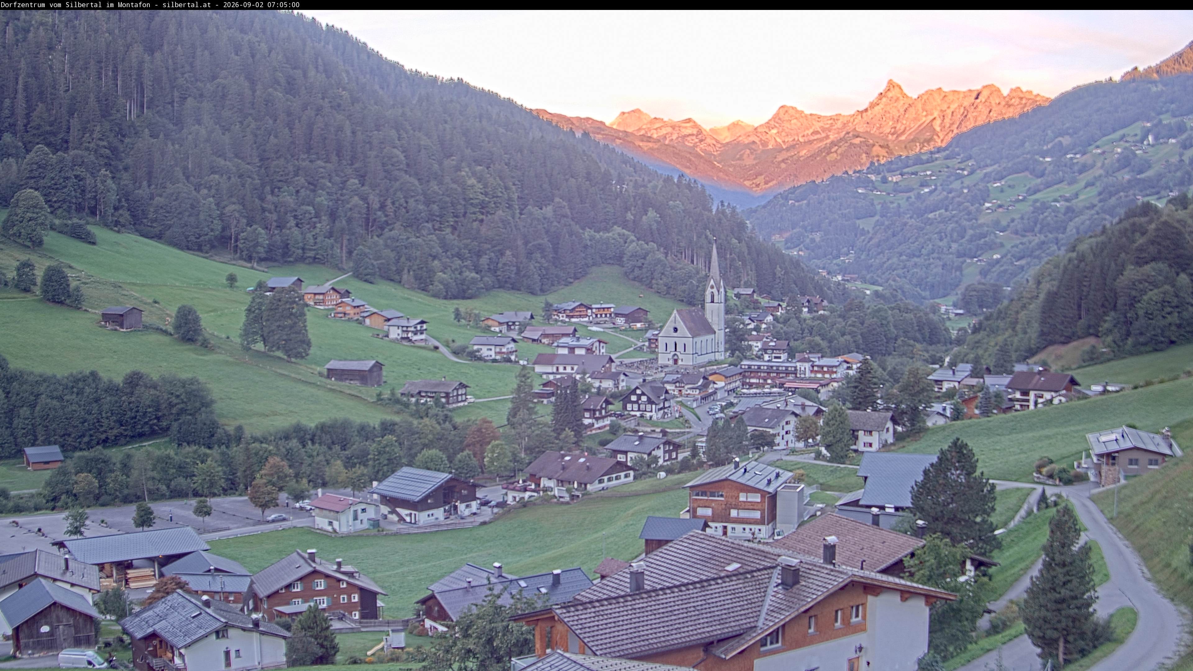 Archiv Foto Webcam Blick auf Silbertal, Vorarlberg