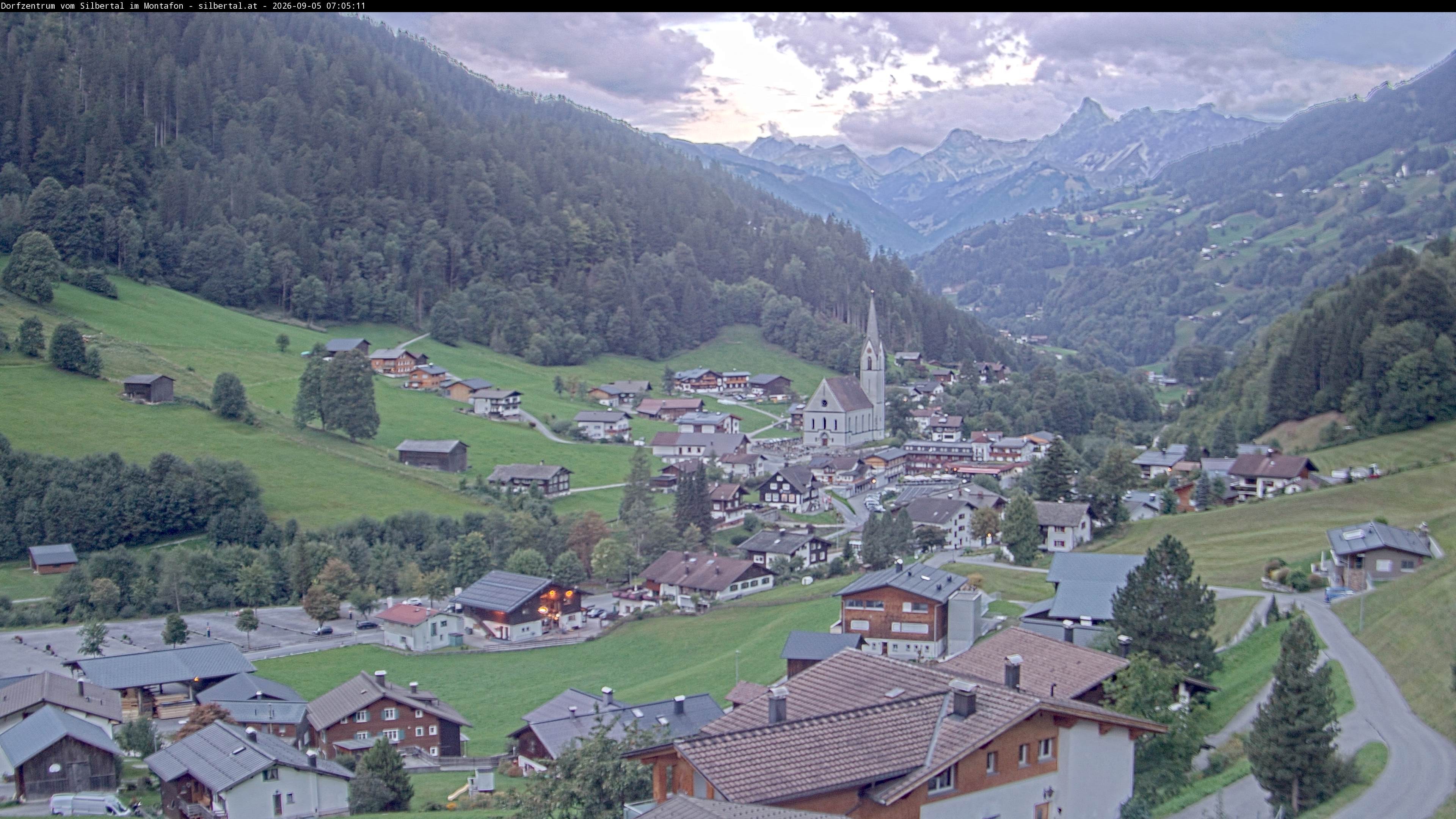 Archiv Foto Webcam Blick auf Silbertal, Vorarlberg