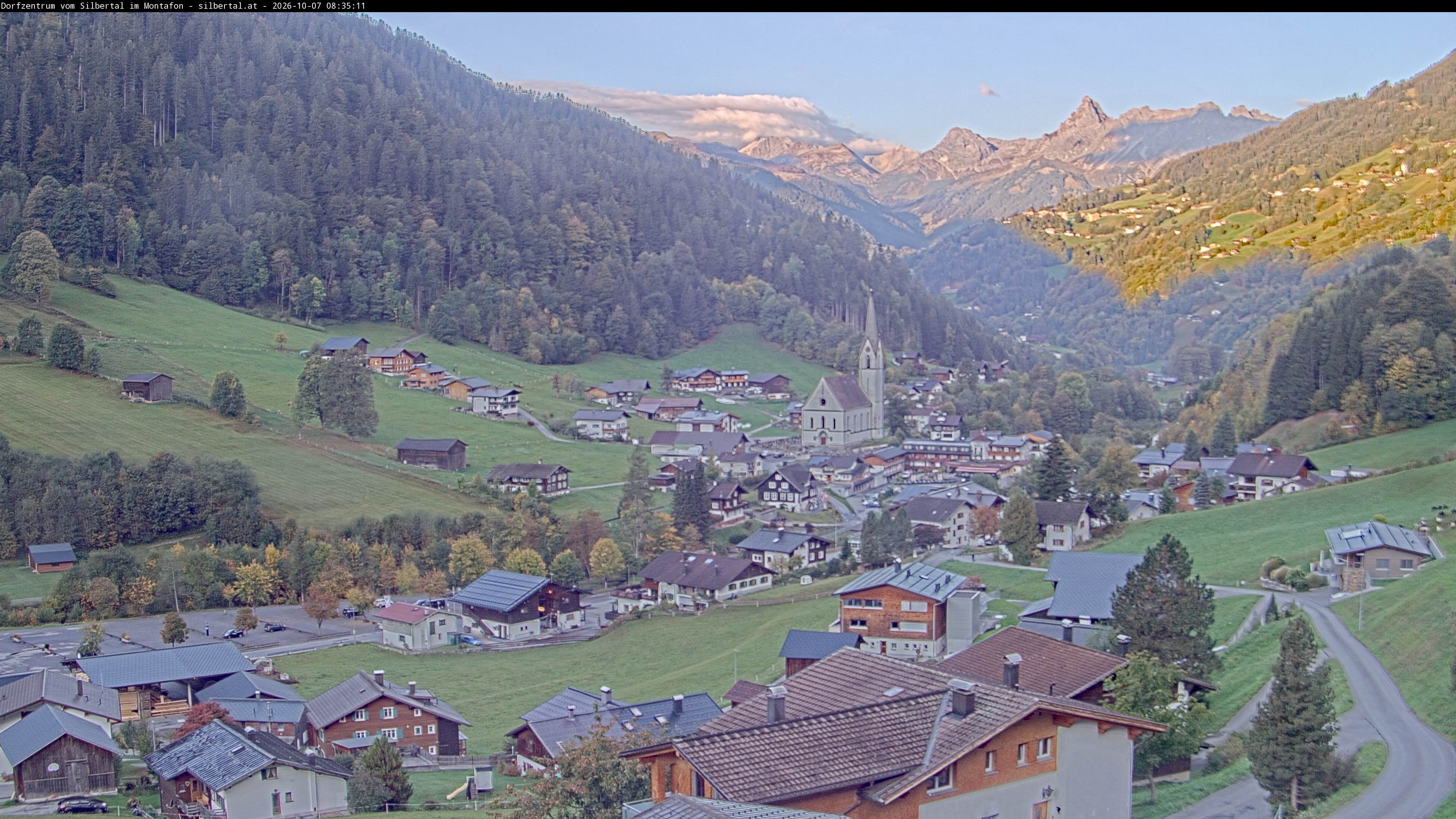 Archiv Foto Webcam Blick auf Silbertal, Vorarlberg