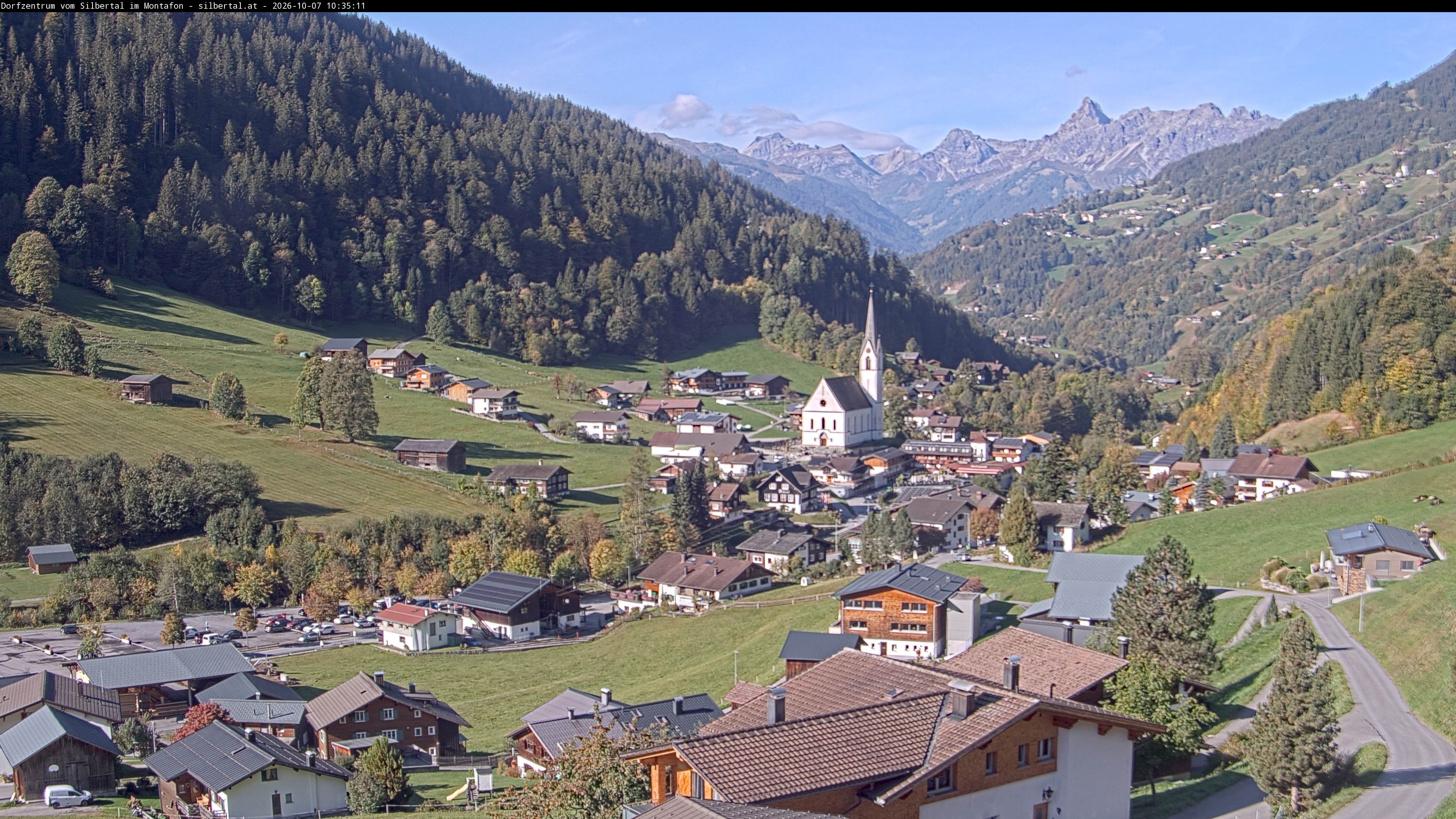 Archiv Foto Webcam Blick auf Silbertal, Vorarlberg