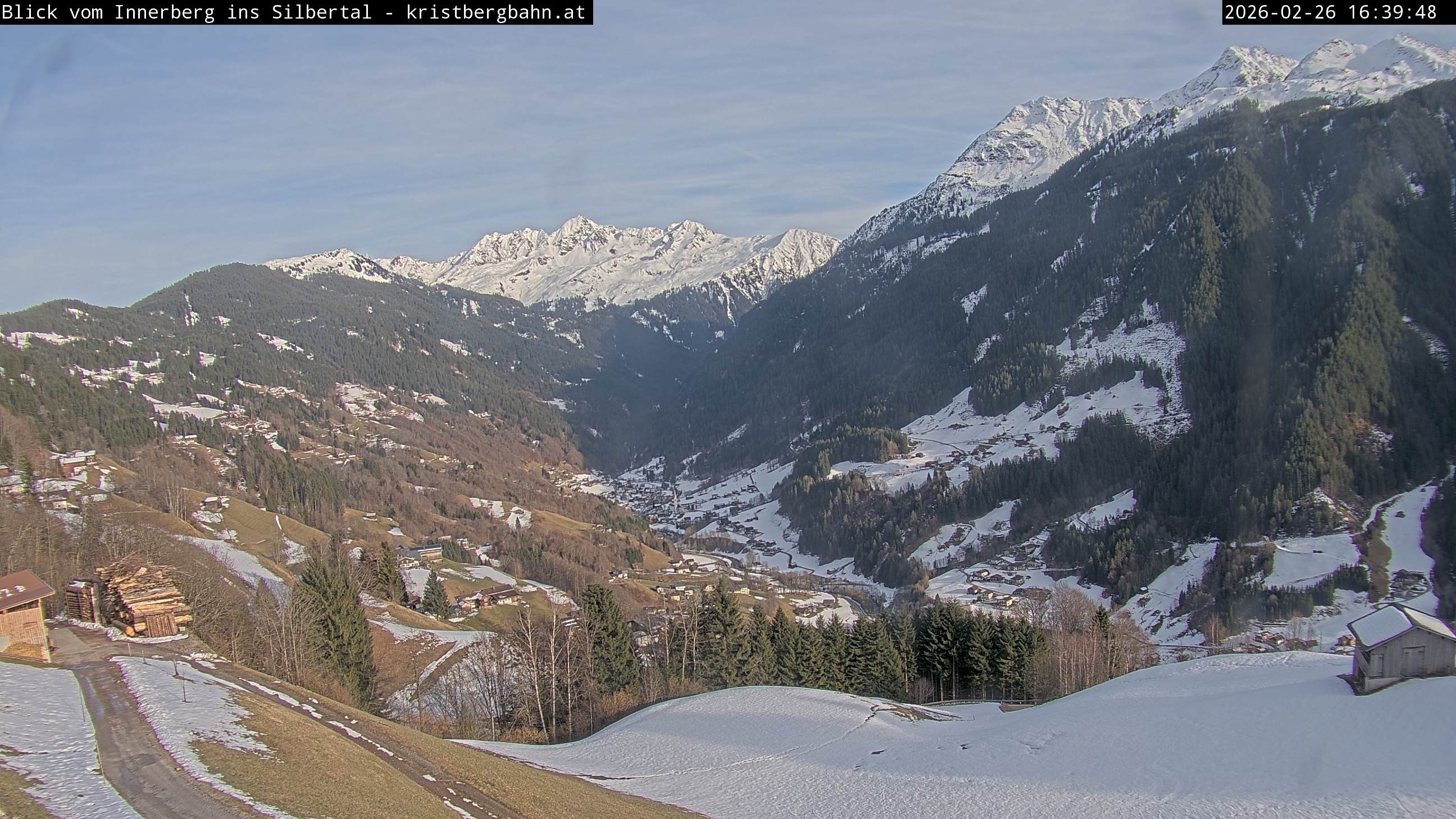 Archived image Webcam Innerberg, "Silbertal" valley
