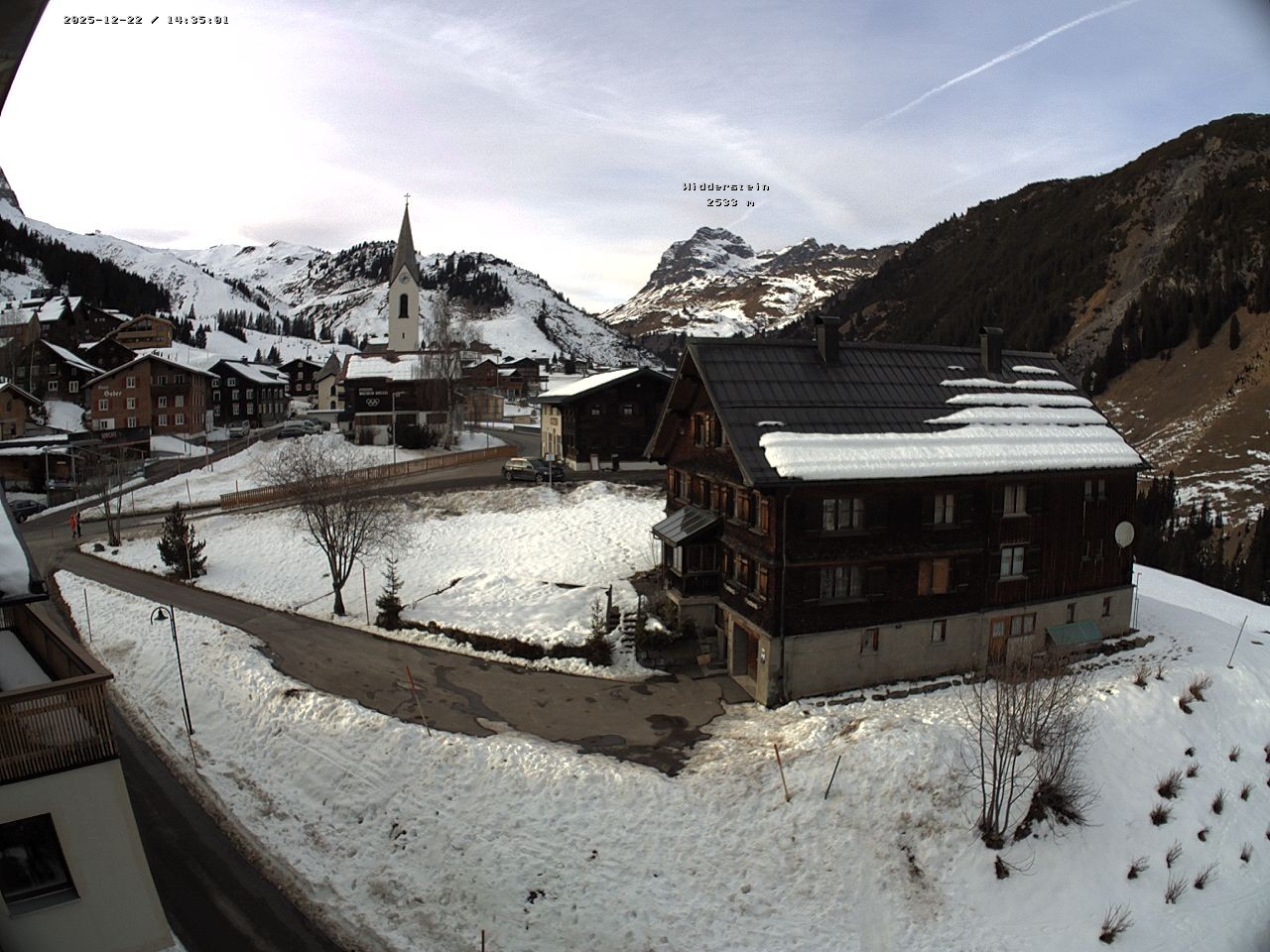 Archiv Foto Webcam Dorfzentrum von Warth