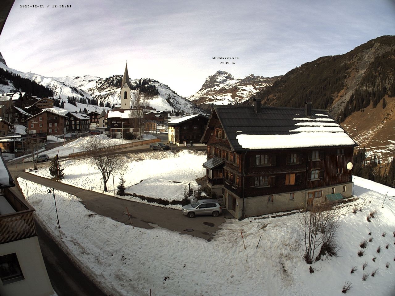 Archiv Foto Webcam Dorfzentrum von Warth