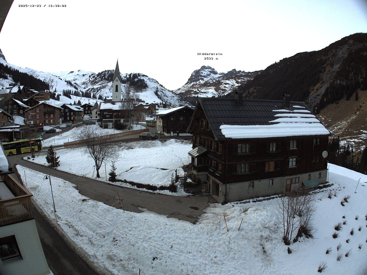 Archiv Foto Webcam Dorfzentrum von Warth