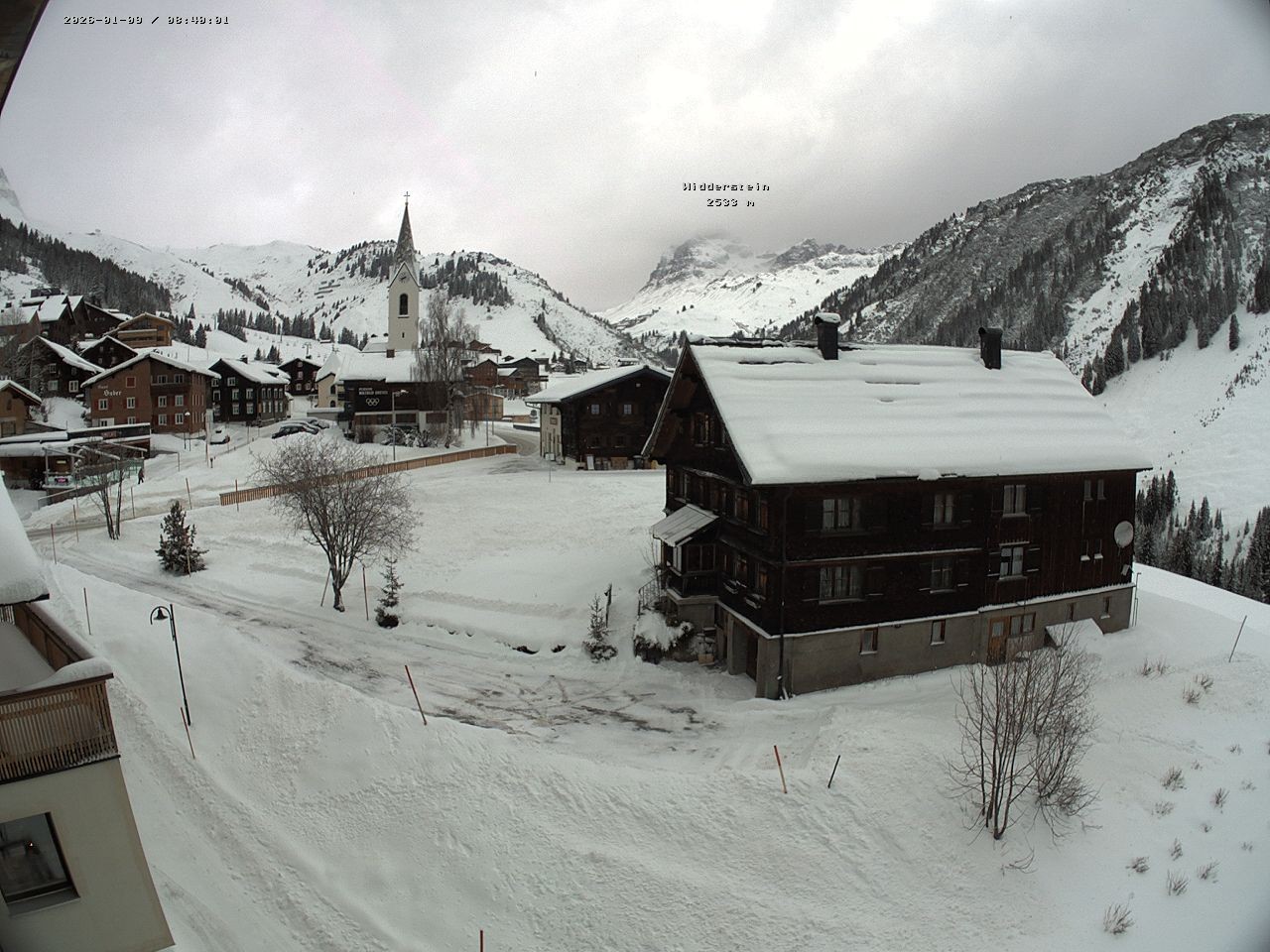 Archiv Foto Webcam Dorfzentrum von Warth