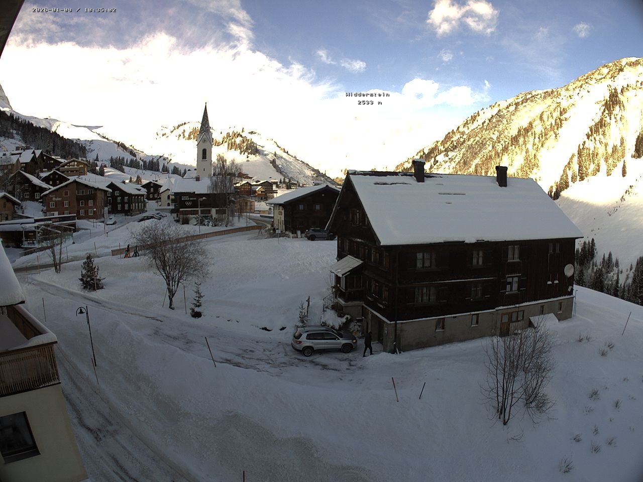 Archiv Foto Webcam Dorfzentrum von Warth