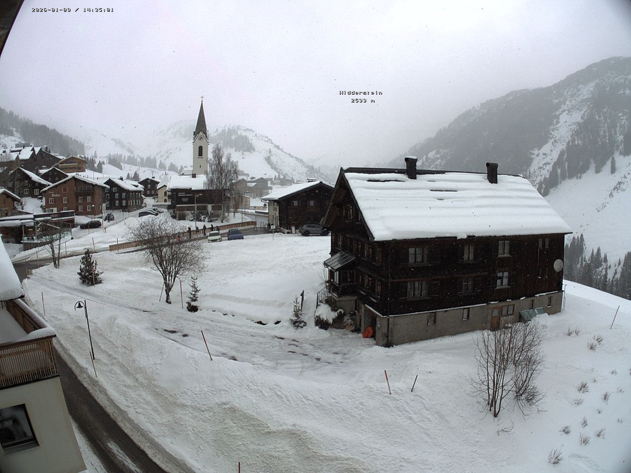 Archiv Foto Webcam Dorfzentrum von Warth