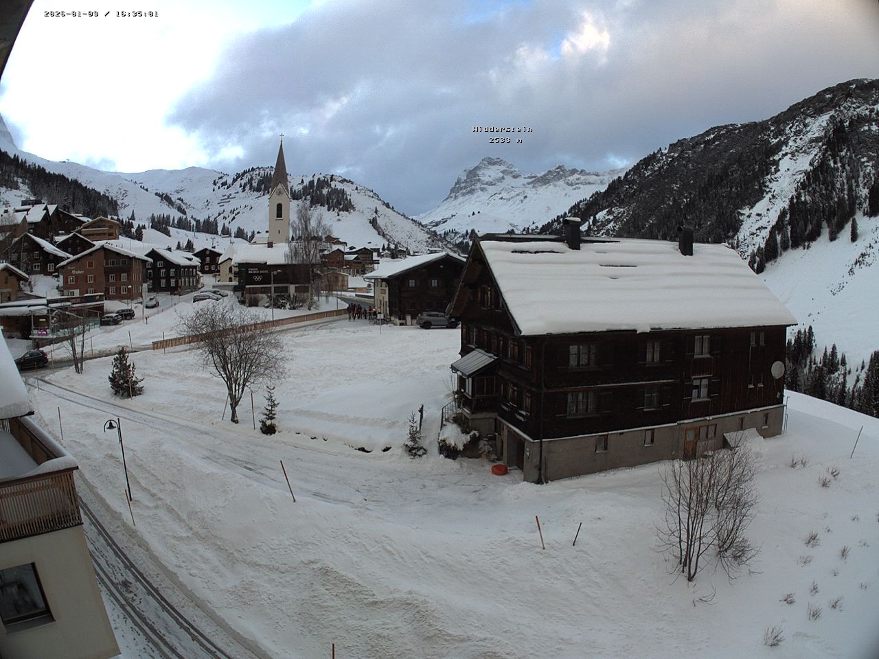 Archiv Foto Webcam Dorfzentrum von Warth