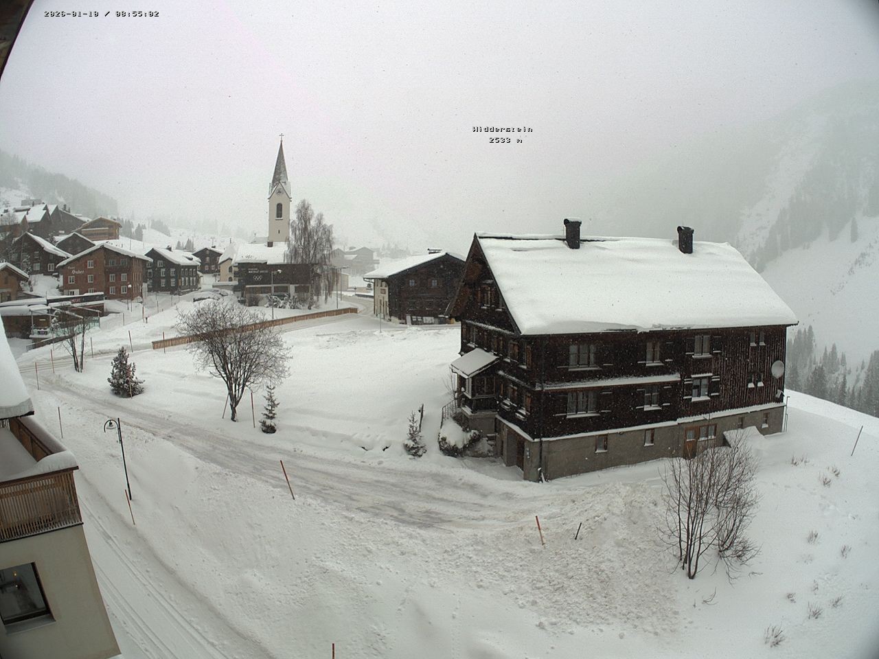 Archiv Foto Webcam Dorfzentrum von Warth