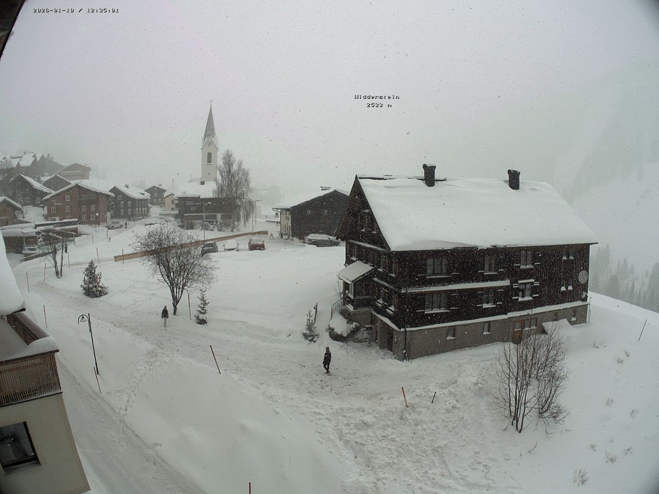 Archiv Foto Webcam Dorfzentrum von Warth