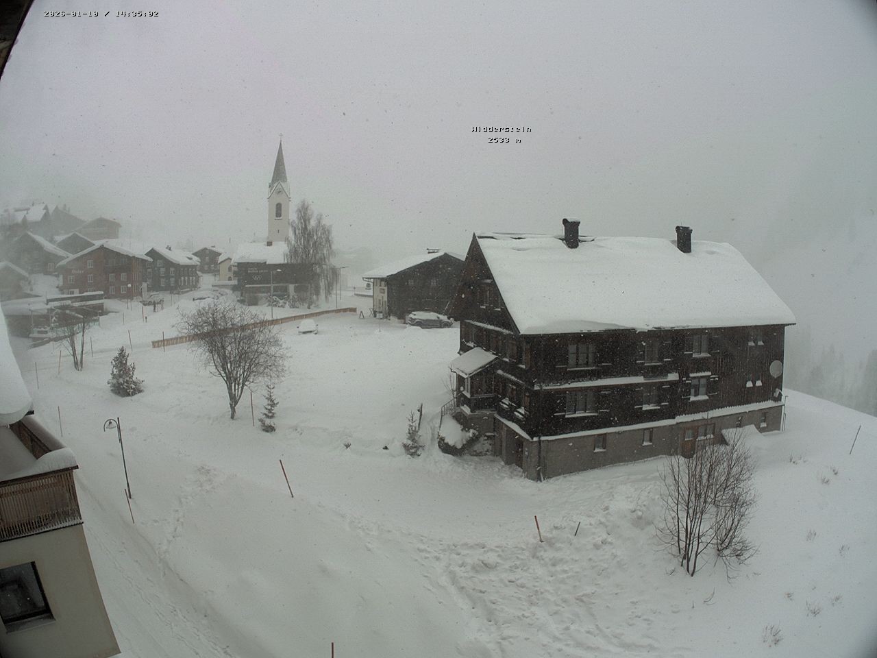 Archiv Foto Webcam Dorfzentrum von Warth