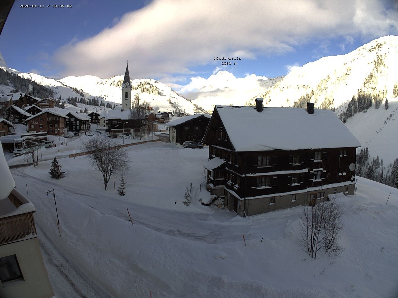 Archiv Foto Webcam Dorfzentrum von Warth