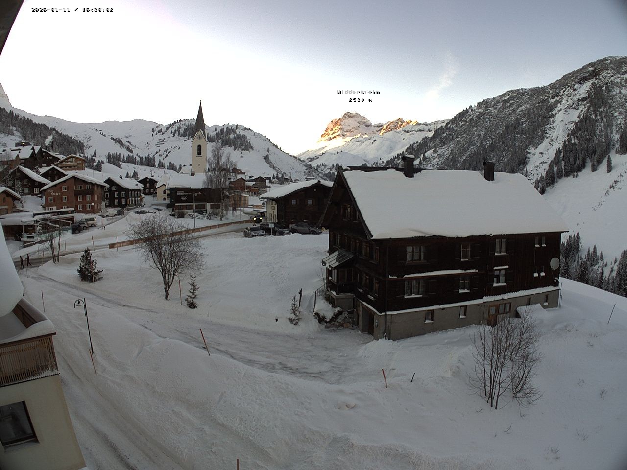 Archiv Foto Webcam Dorfzentrum von Warth