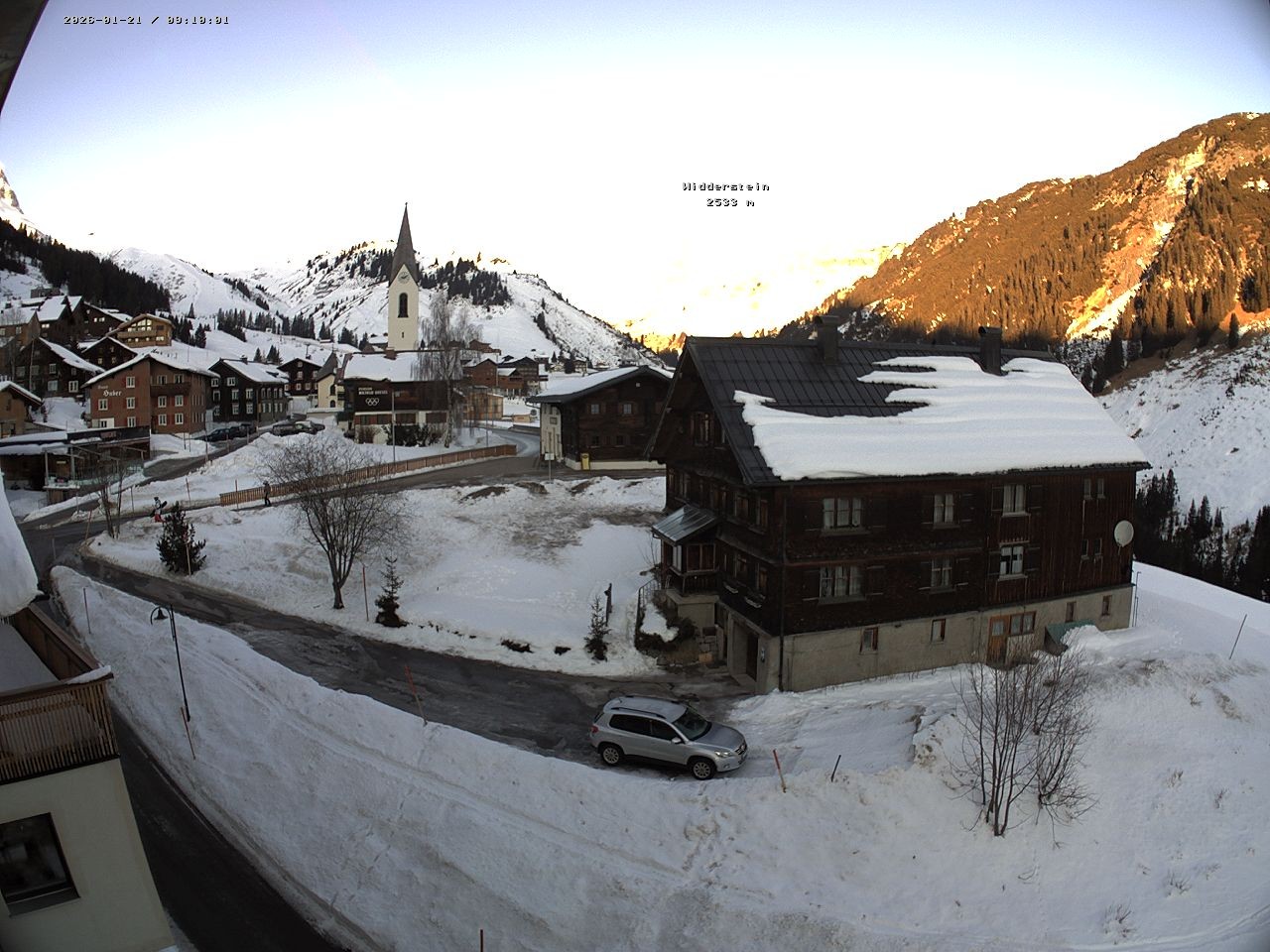 Archiv Foto Webcam Dorfzentrum von Warth