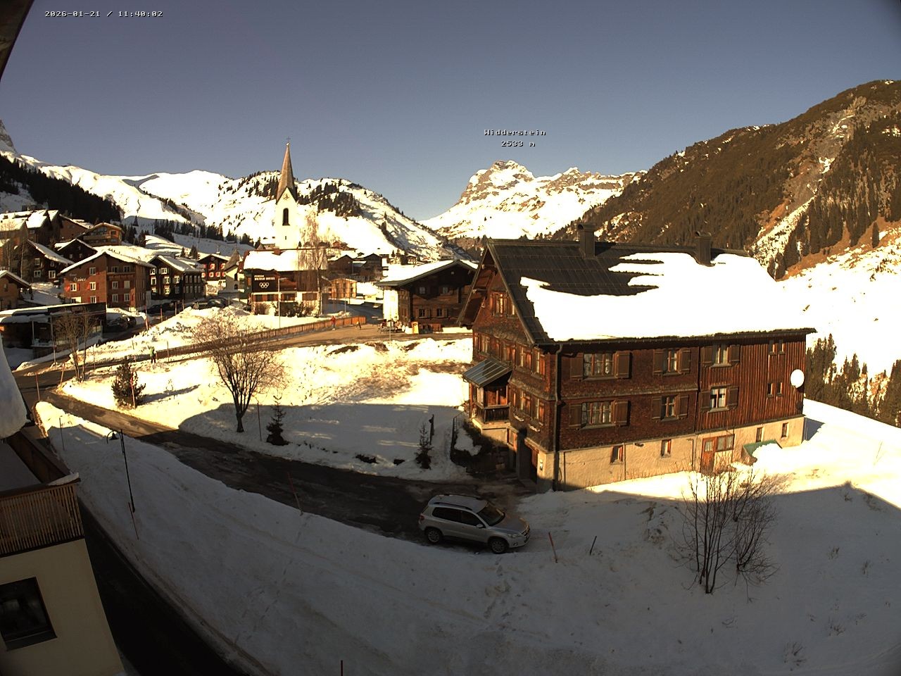 Archiv Foto Webcam Dorfzentrum von Warth