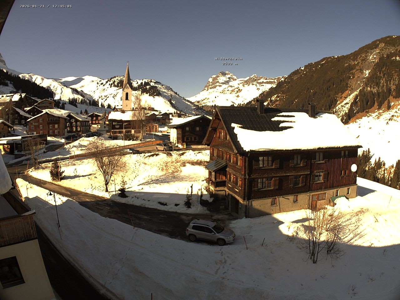 Archiv Foto Webcam Dorfzentrum von Warth