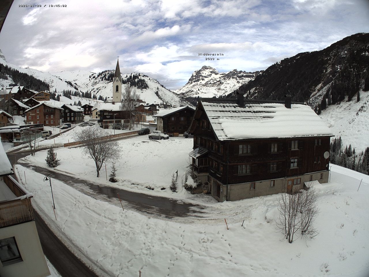 Archiv Foto Webcam Dorfzentrum von Warth