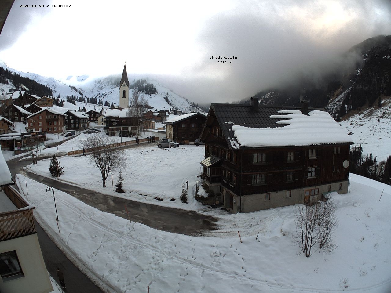 Archiv Foto Webcam Dorfzentrum von Warth