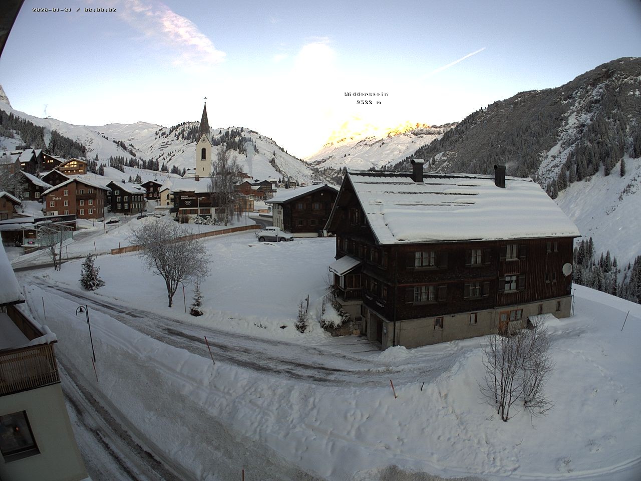 Archiv Foto Webcam Dorfzentrum von Warth