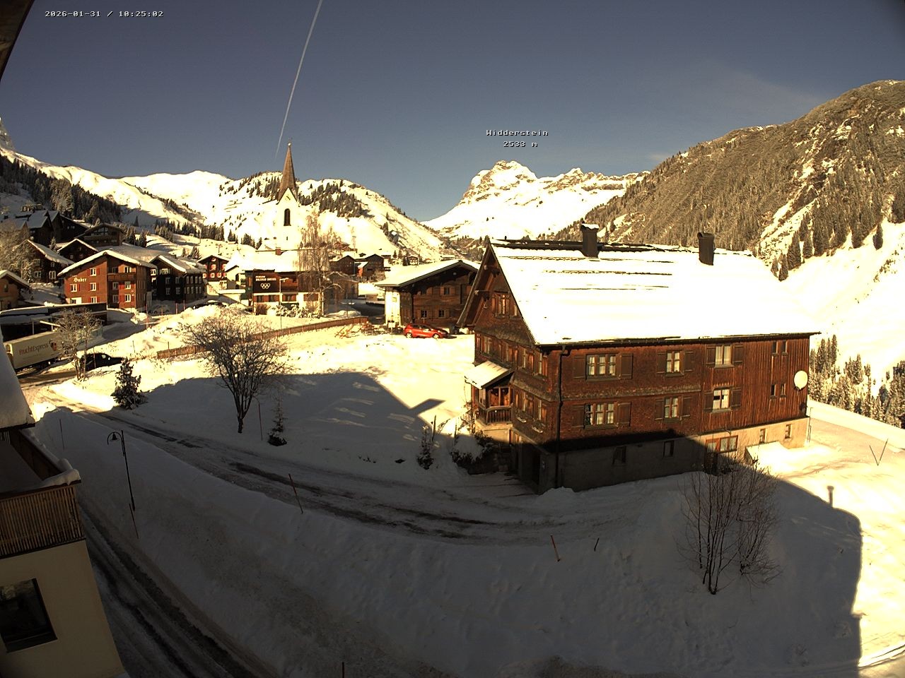Archiv Foto Webcam Dorfzentrum von Warth