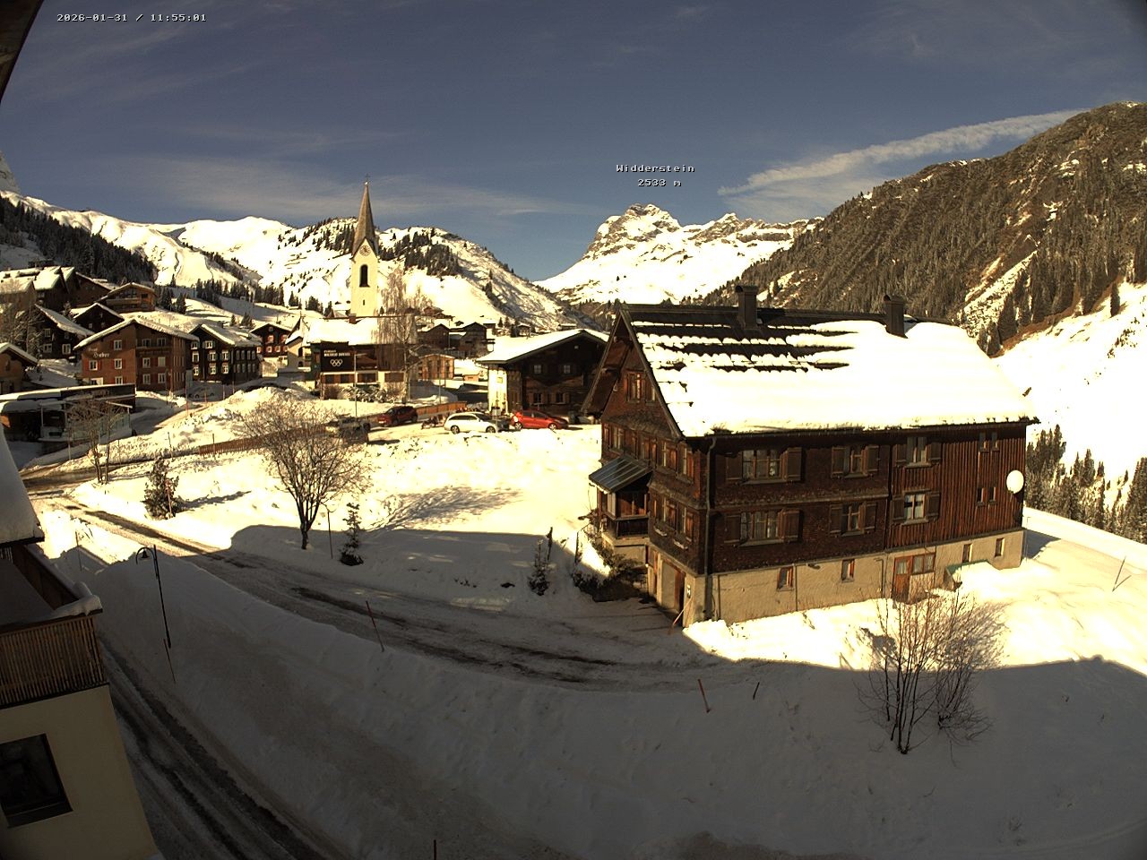 Archiv Foto Webcam Dorfzentrum von Warth