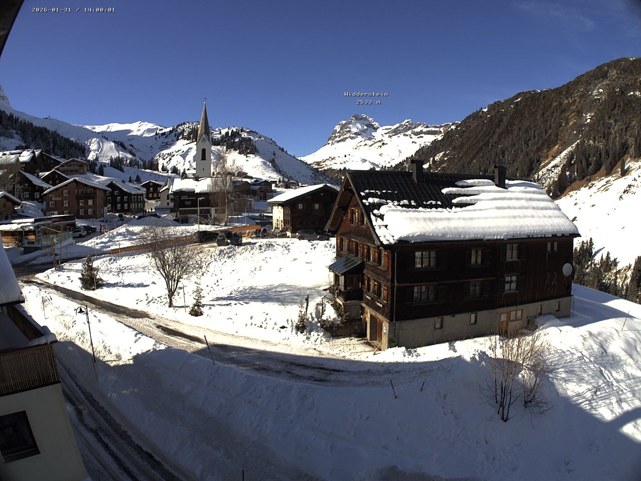 Archiv Foto Webcam Dorfzentrum von Warth